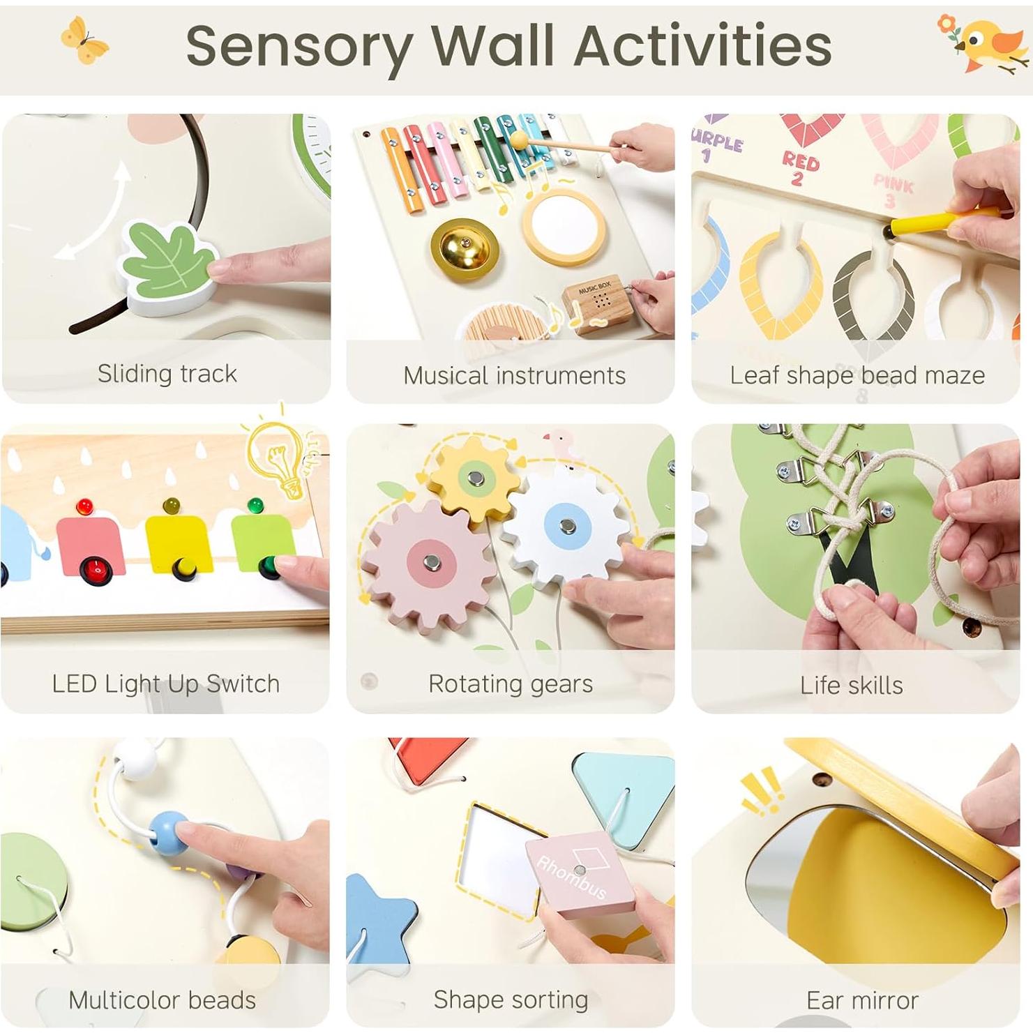 Paneles de Pared Montessori JOLIE VALLÉE 5 Actividades 6.94 kg