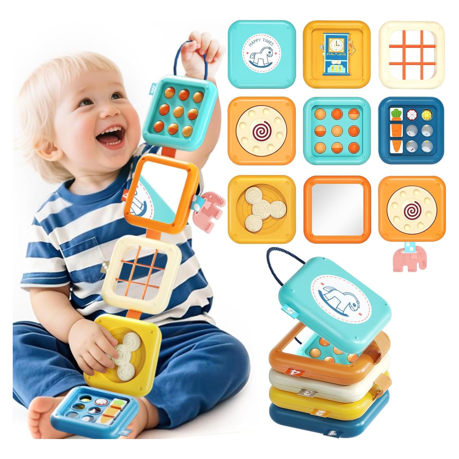 Tablero Ocupado Montessori STACTCUTE 10 en 1 para Niños 1-3 Años