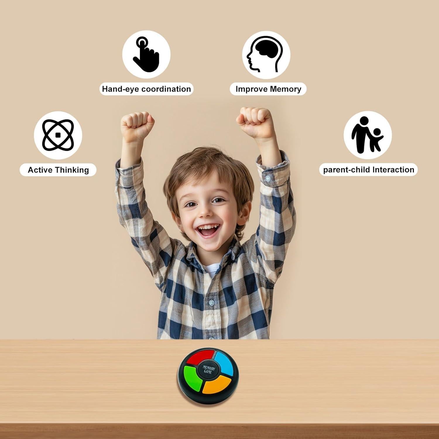 Juego de Memoria Electrónico Gelabur 907H - Portátil y Educativo