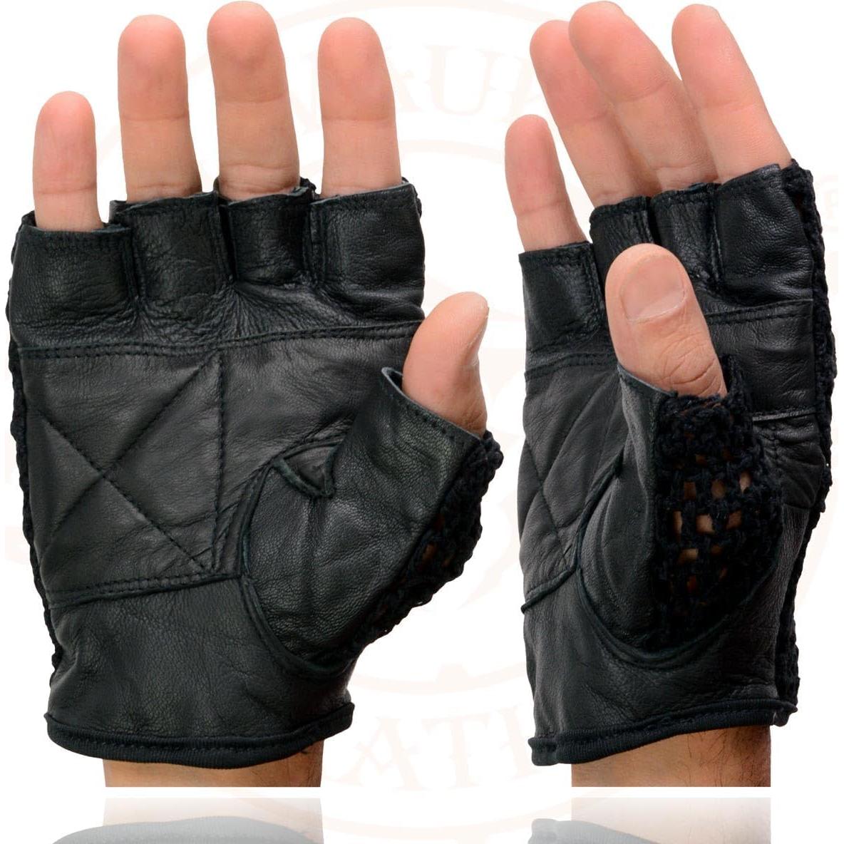 Guantes de Motocicleta Milwaukee Leather SH219 Cuero Negro