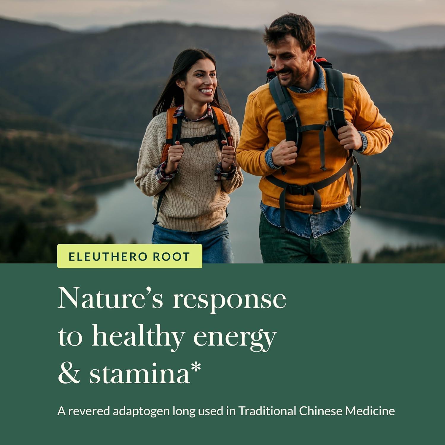 Suplemento Herbal Adaptógeno Gaia Herbs Eleuthero 60 Cápsulas