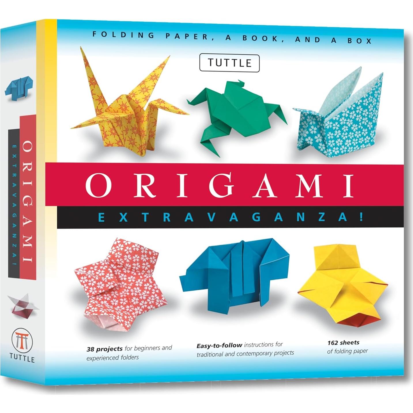 Origami Extravaganza! Folding Paper, a Book, and a Box: Origami Kit Includes Origami Book, 38 Fun Projects and 162 Origami Papers: Great for Both Kids and Adults