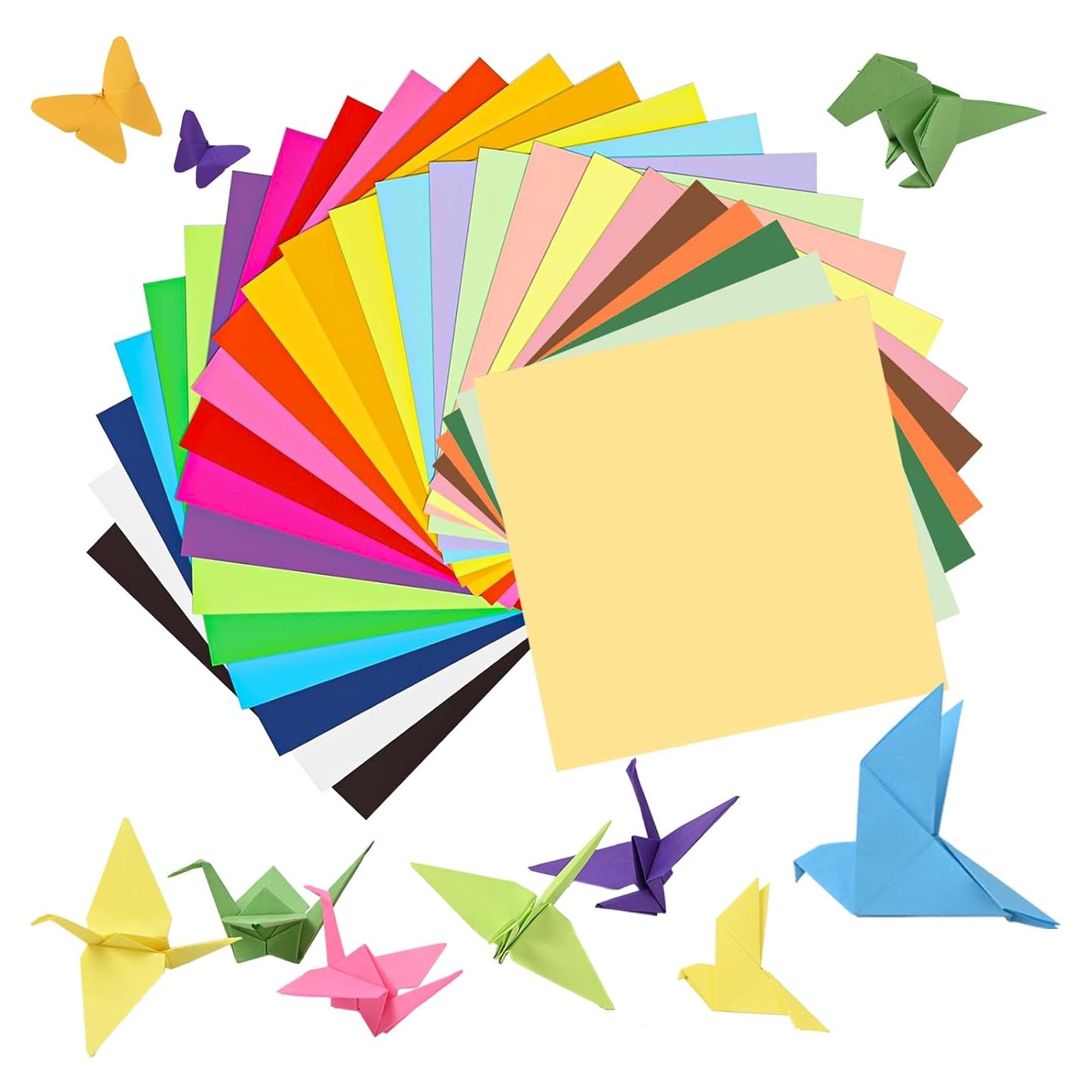 300 Hojas de Papel Origami SiluFlorid 6x6 cm Doble Cara