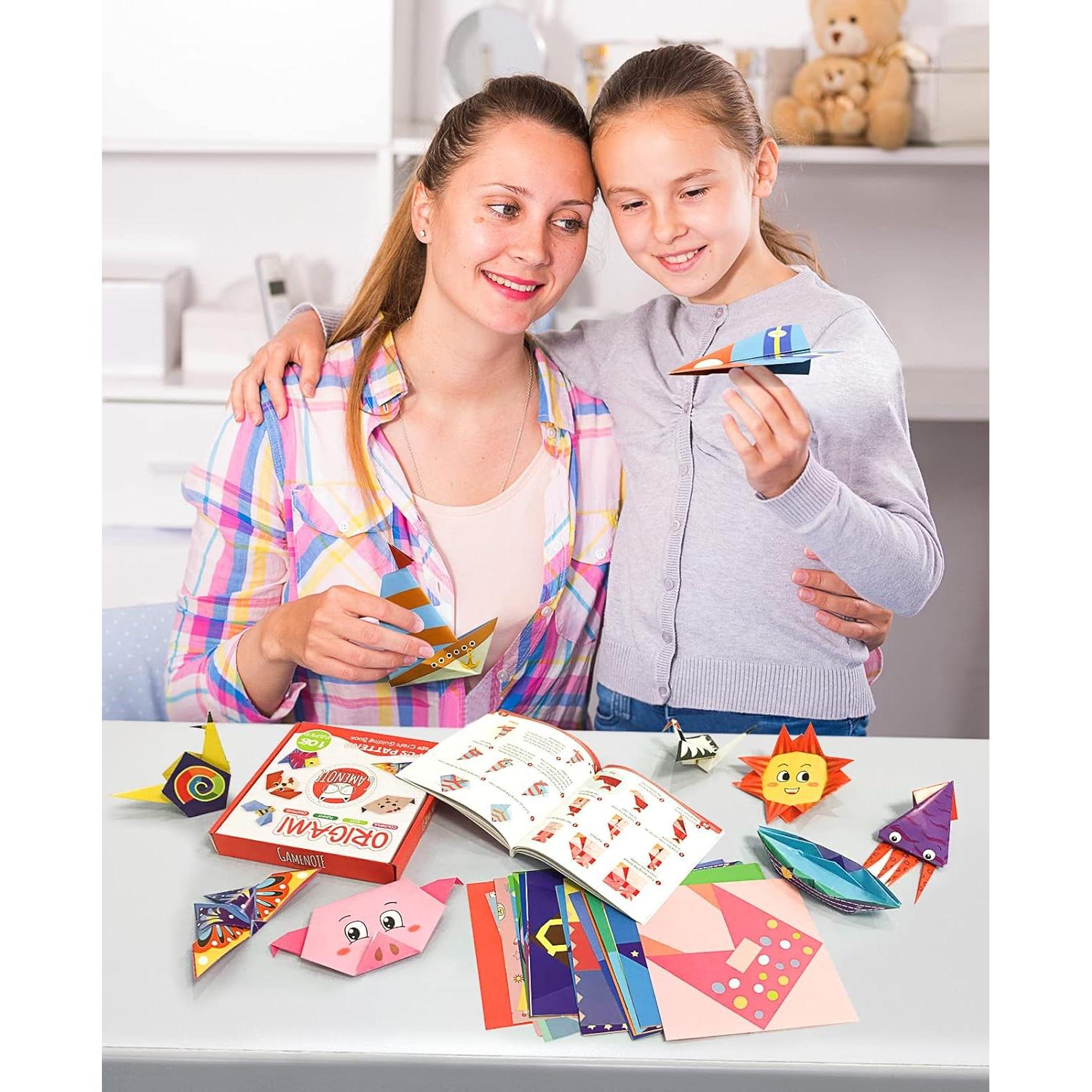 Kit de Origami Colorido Gamenote 120 Hojas 54 Proyectos