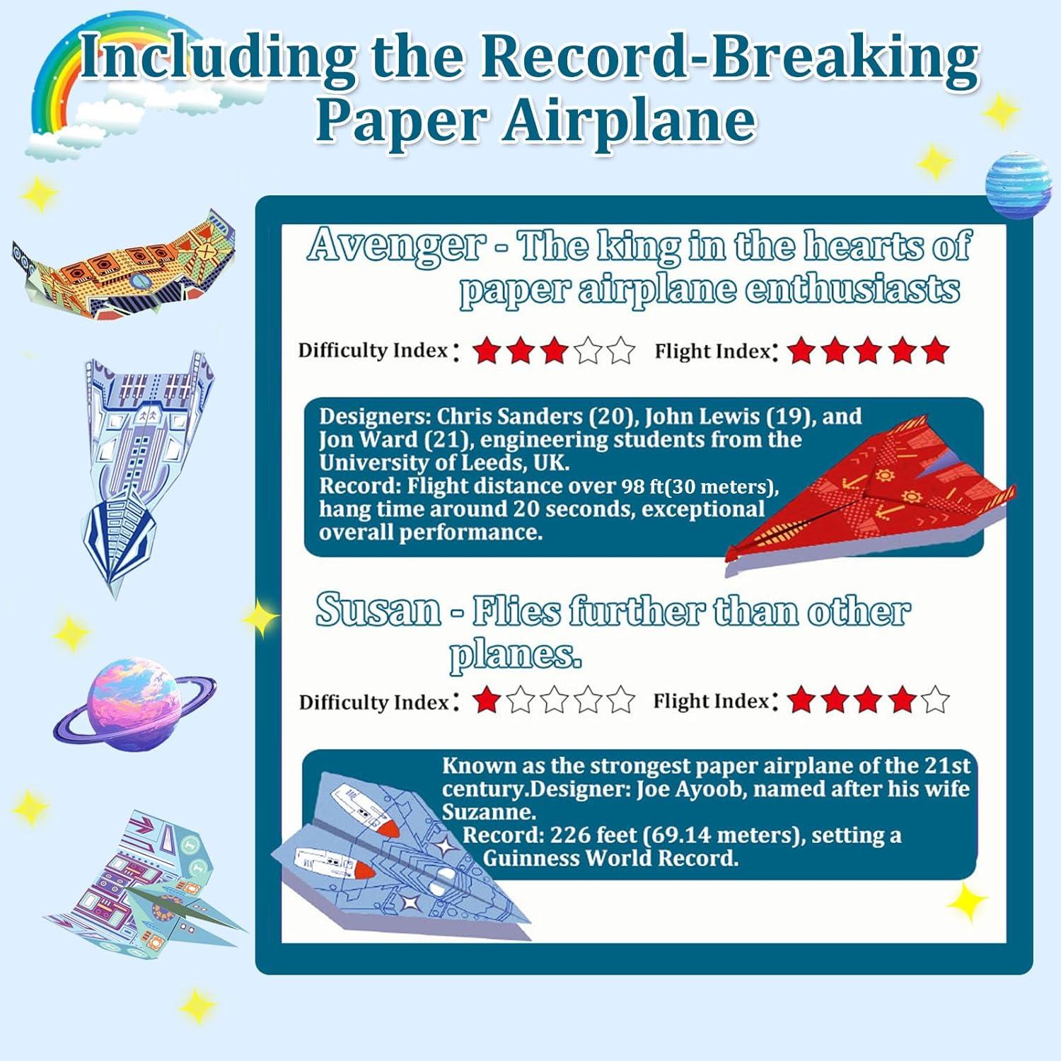 Kit de Aviones de Papel Xuoent P-1 con 16 Diseños Clásicos