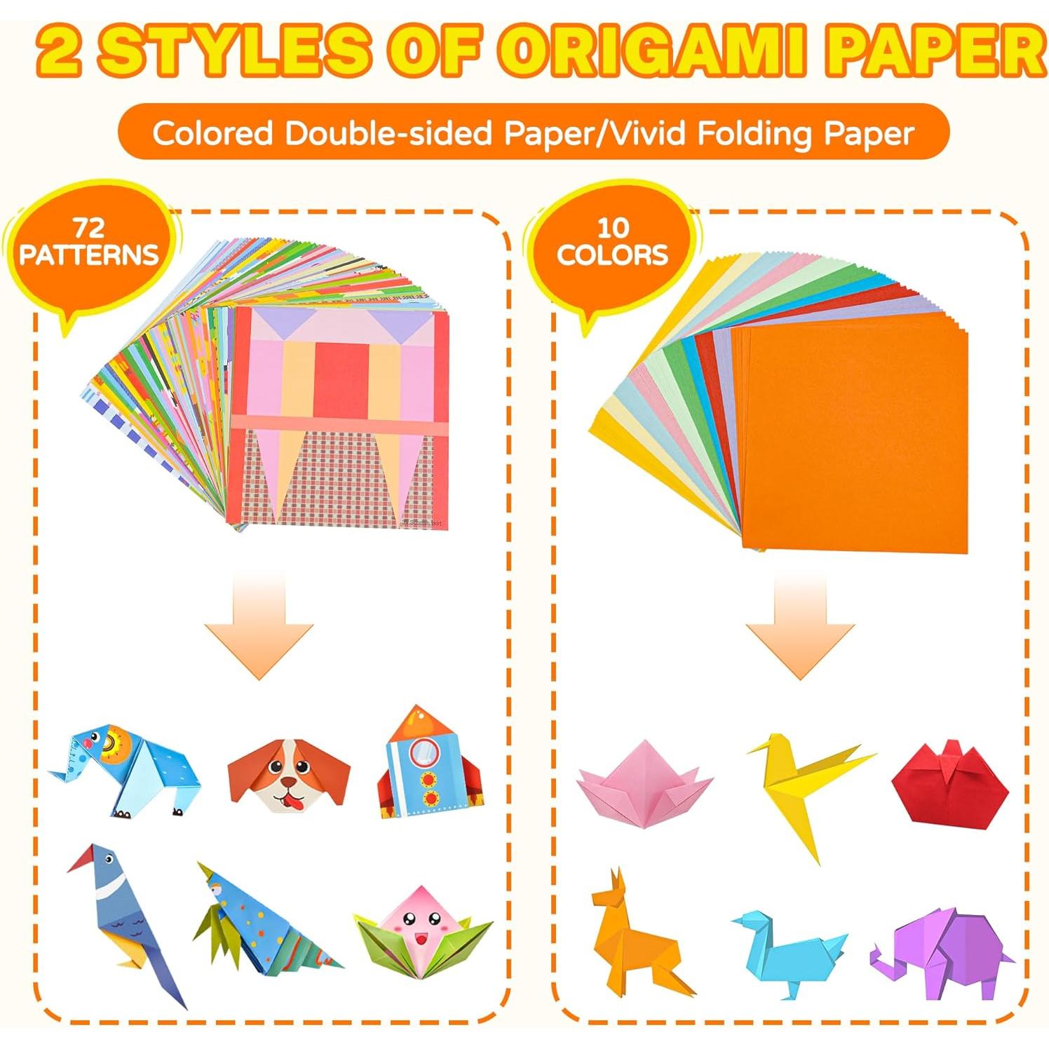 Kit de Origami SPEETH 204 Hojas Coloridas con Guía