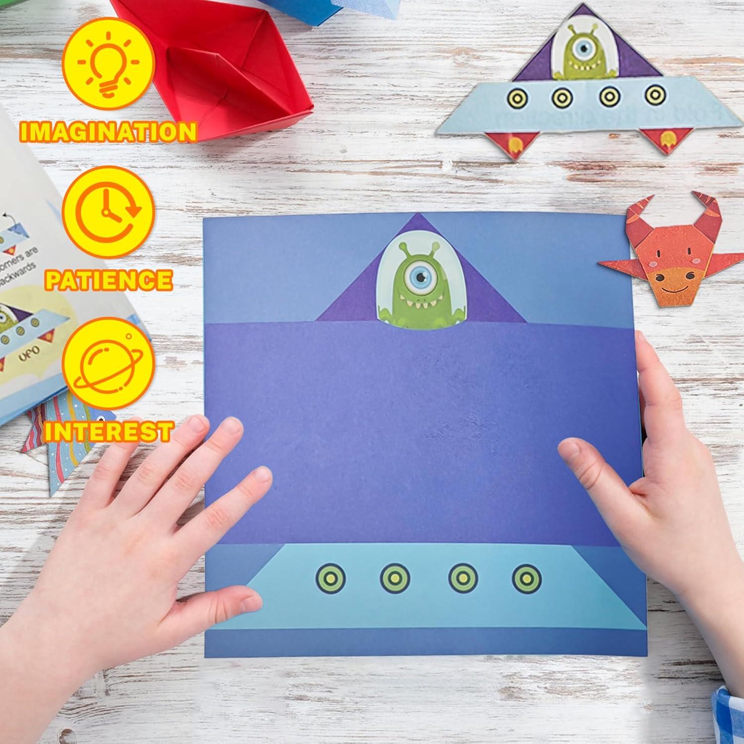 Kit de Origami SPEETH 204 Hojas Coloridas con Guía