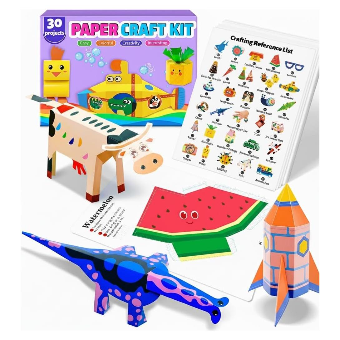 Kit de Origami 3D Tiehuoxia con 30 Proyectos y Tutoriales