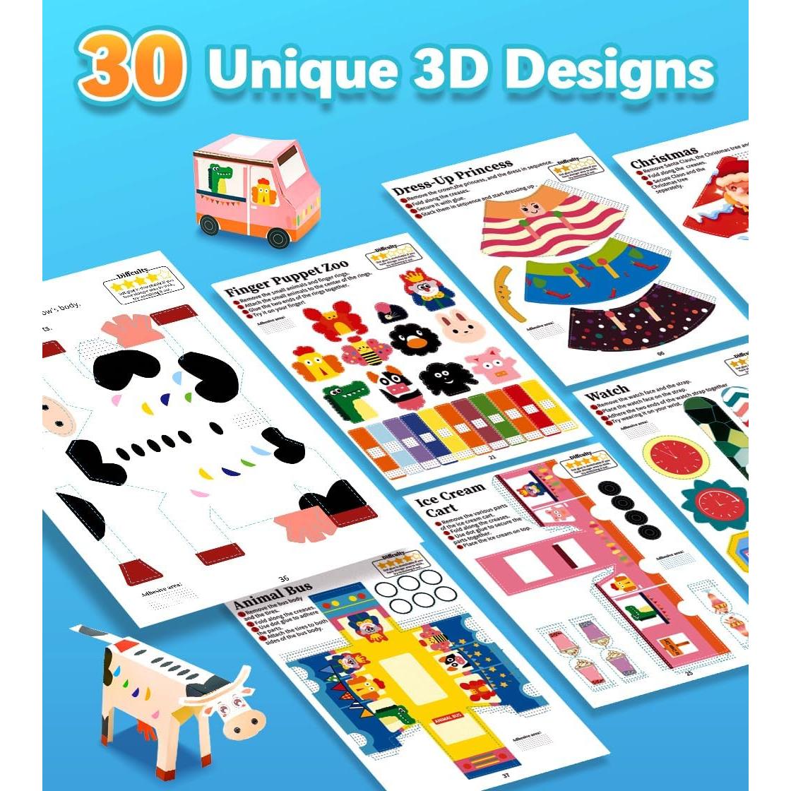 Kit de Origami 3D Tiehuoxia con 30 Proyectos y Tutoriales