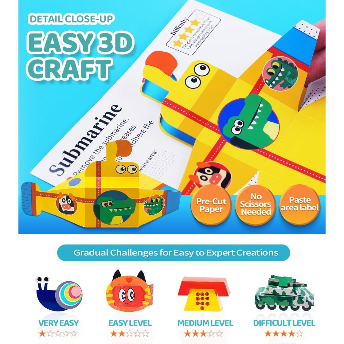 Kit de Origami 3D Tiehuoxia con 30 Proyectos y Tutoriales