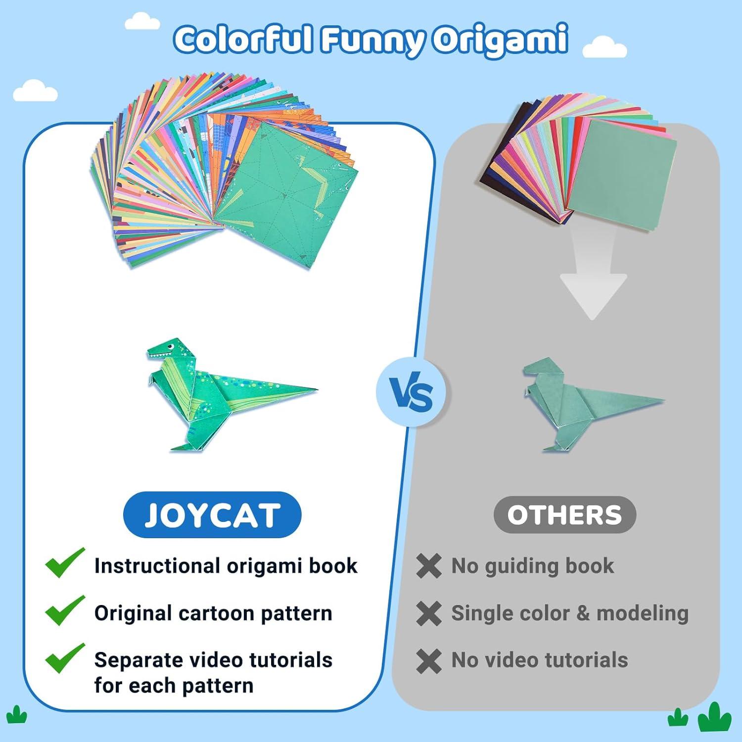Kit de Origami JoyCat para Niños - 180 Hojas 14x14 cm