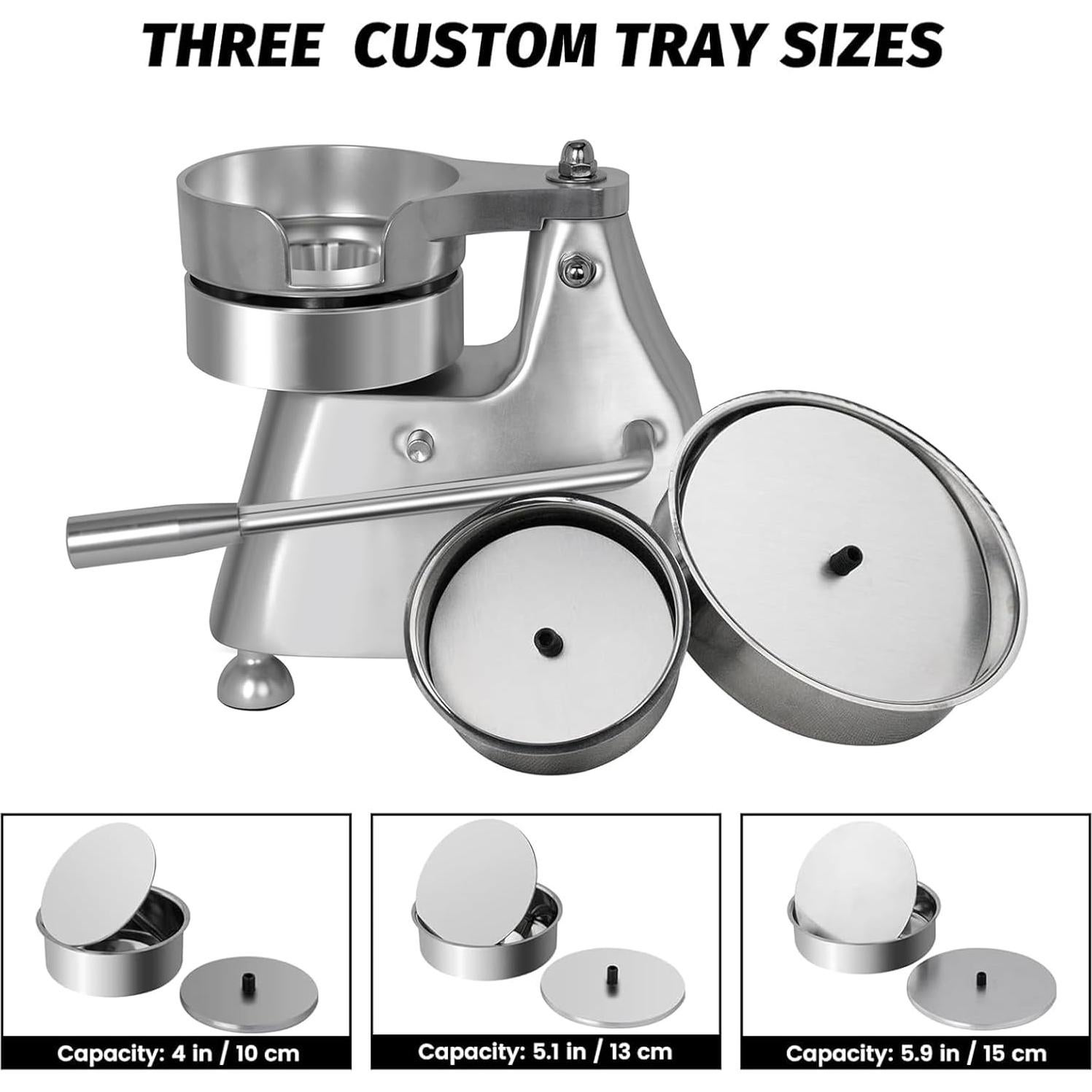 Prensa de Hamburguesas Hakka SL-035 Acero Inoxidable 3 en 1