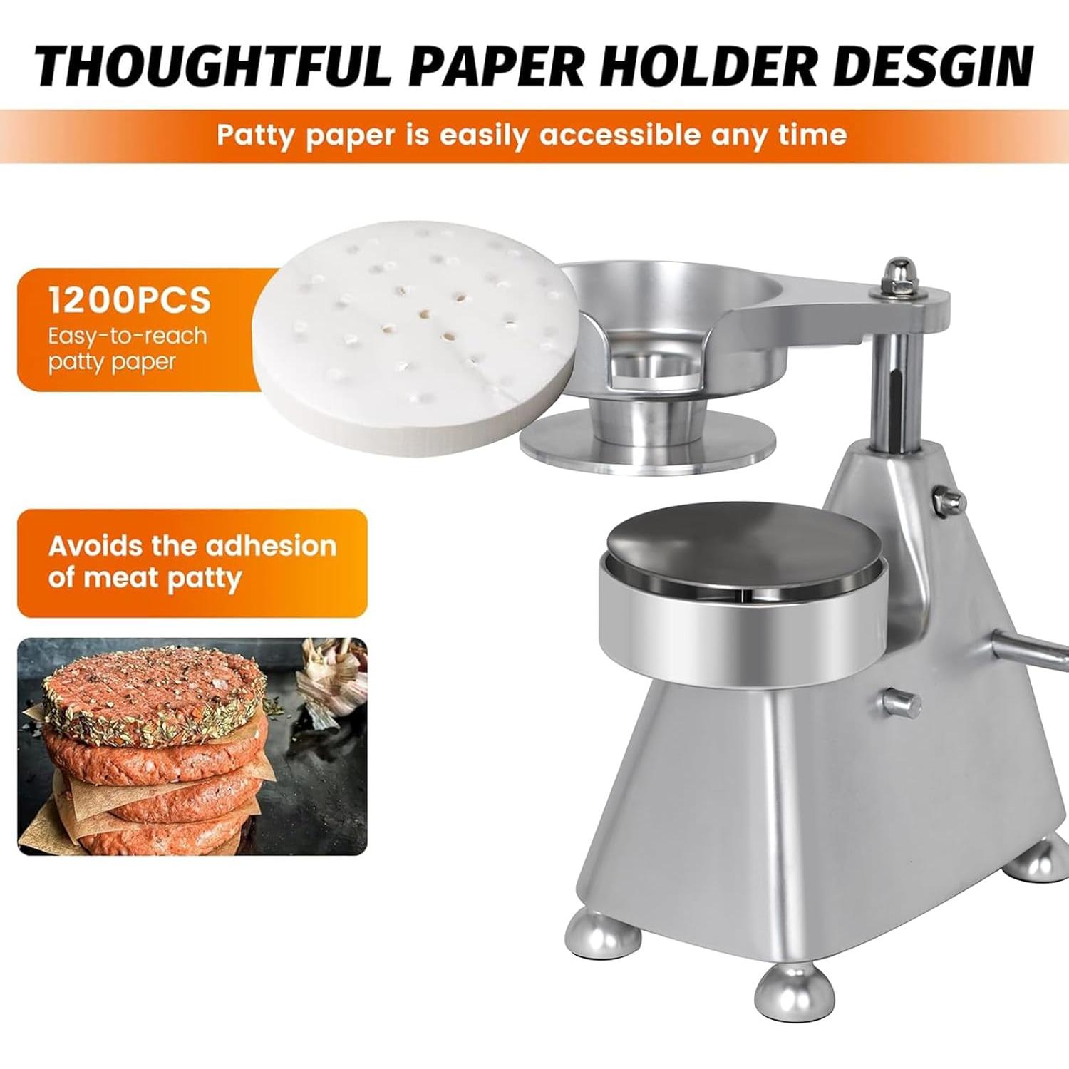 Prensa de Hamburguesas Hakka SL-035 Acero Inoxidable 3 en 1