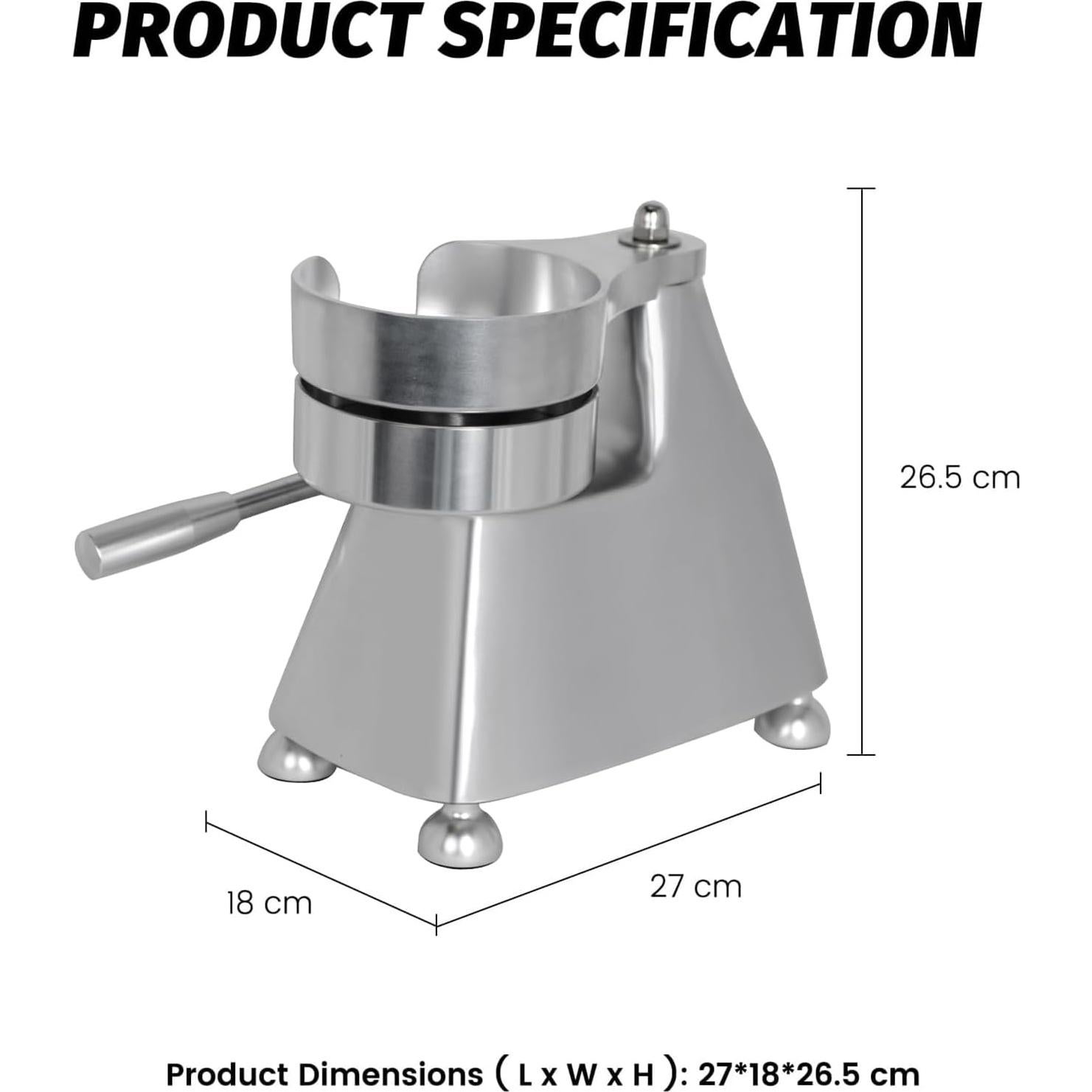 Prensa de Hamburguesas Hakka SL-035 Acero Inoxidable 3 en 1