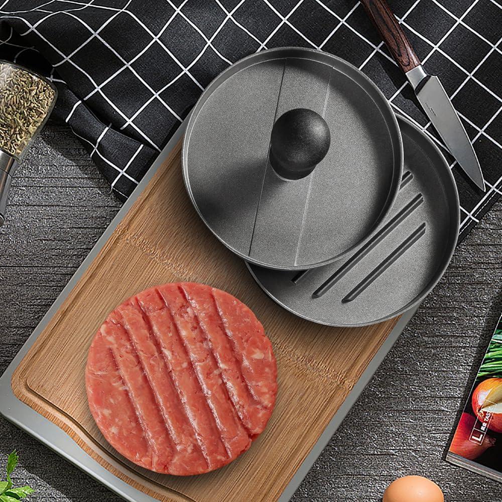 Prensa de Hamburguesas BUDOBEG Aluminio 11.4 cm con Accesorios