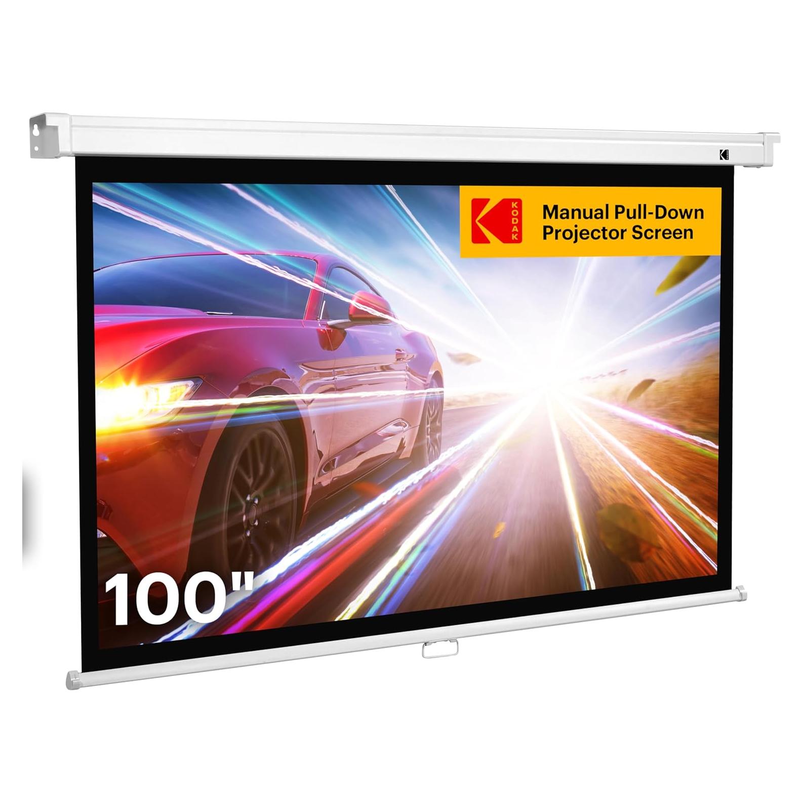 Pantalla de Proyector Manual Retráctil KODAK 100" 16:9
