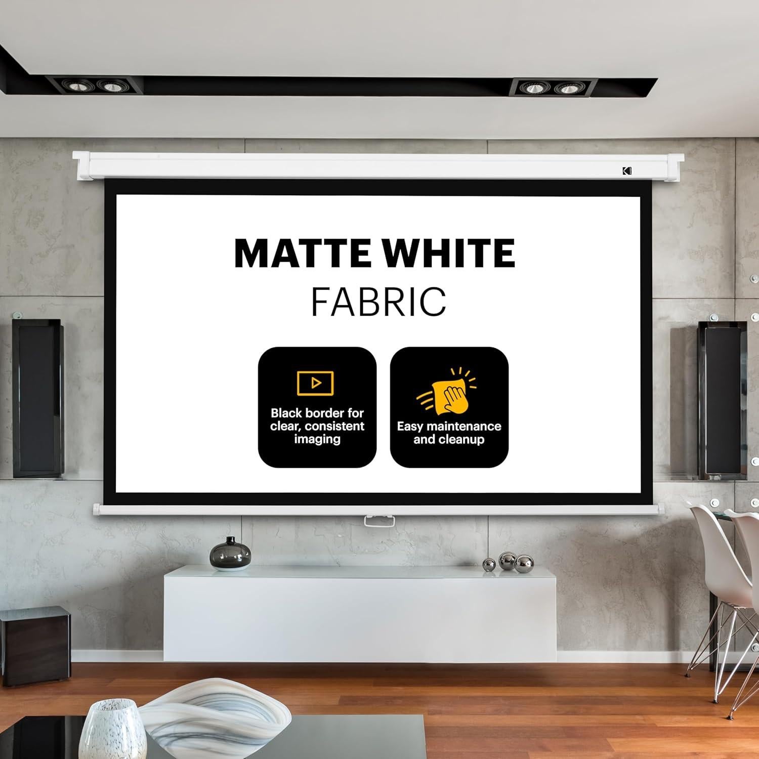 Pantalla de Proyector Manual Retráctil KODAK 100" 16:9