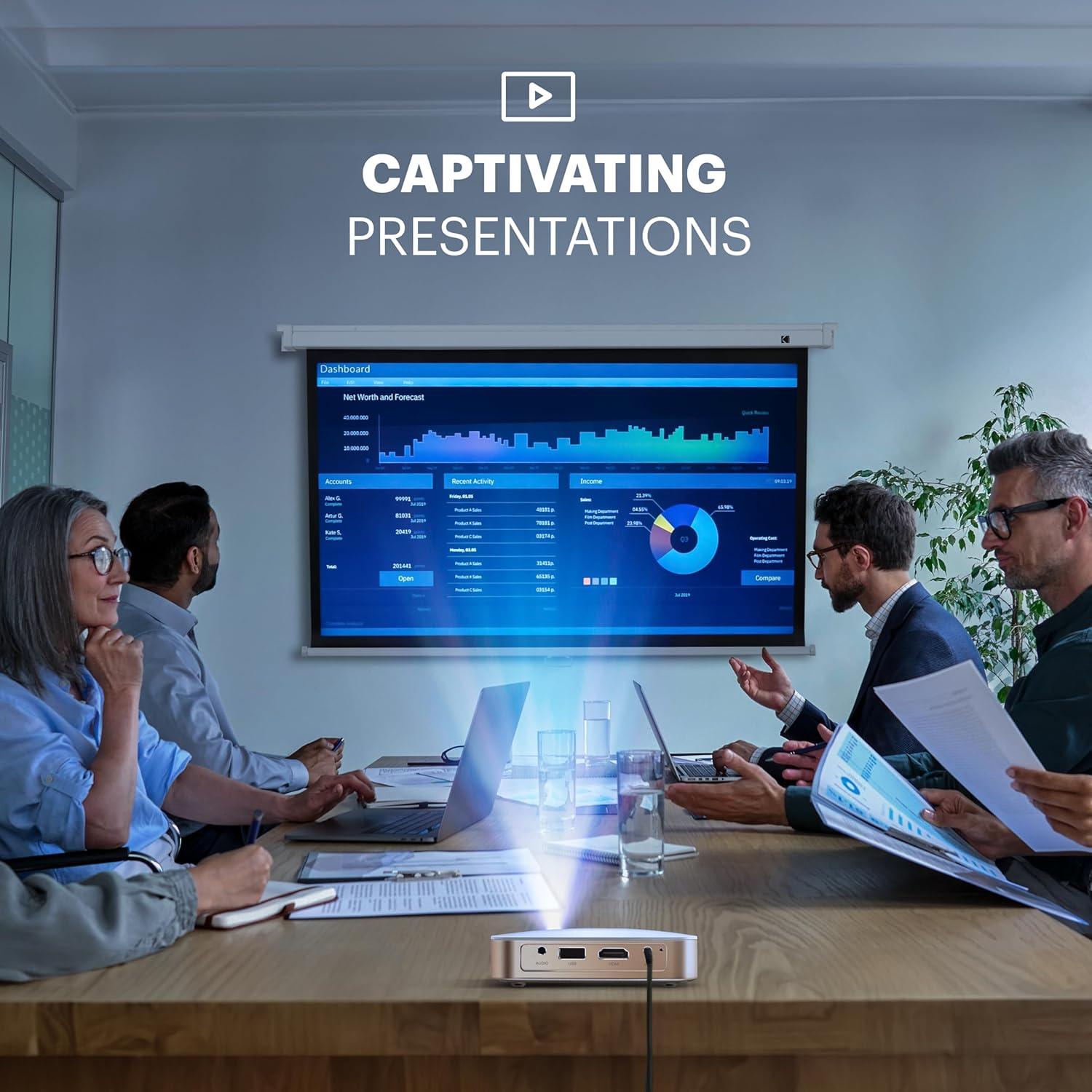 Pantalla de Proyector Manual Retráctil KODAK 100" 16:9