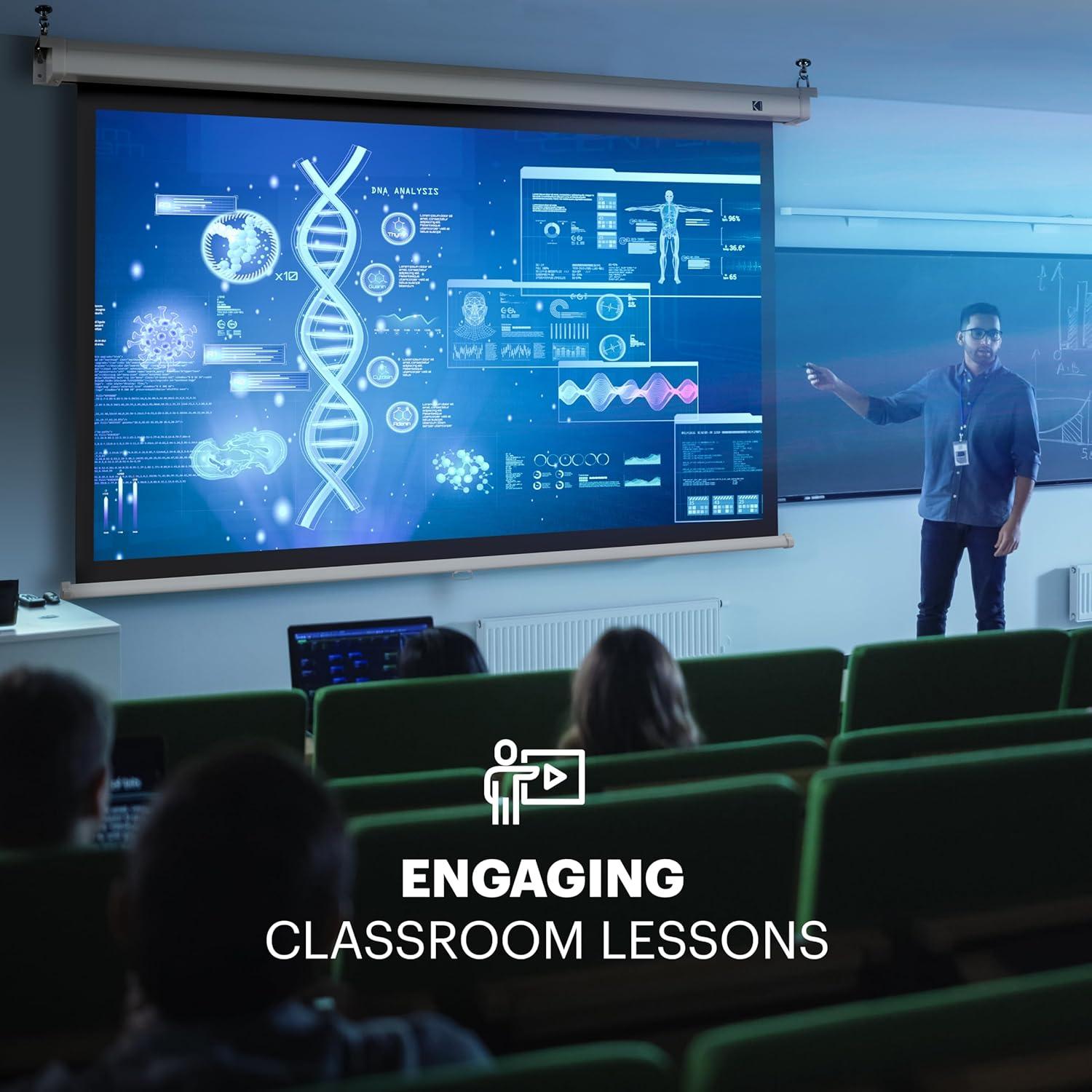 Pantalla de Proyector Manual Retráctil KODAK 100" 16:9