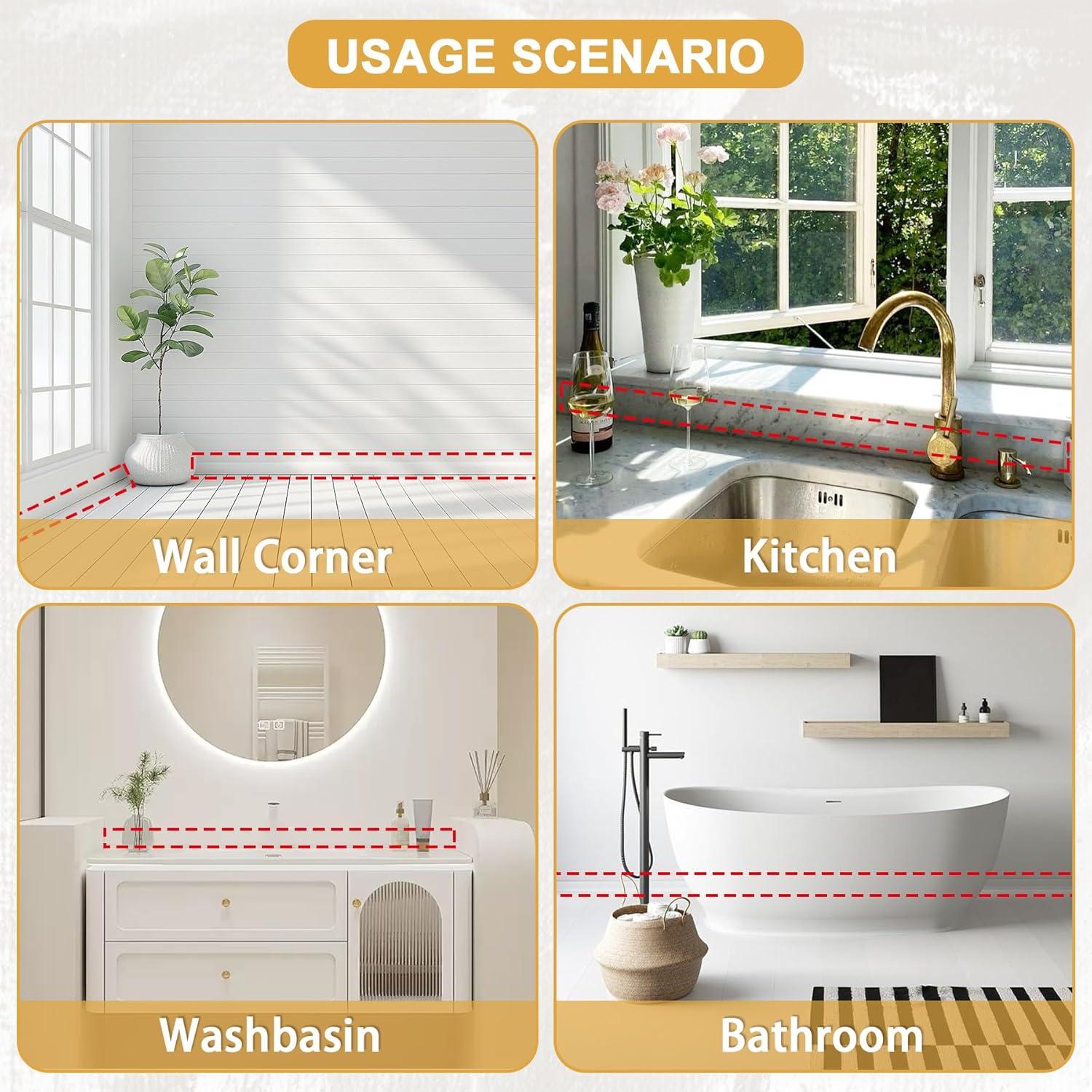 Moldura de Cuarto Redondo Autoadhesiva Soengsau 99 cm Goma Blanca