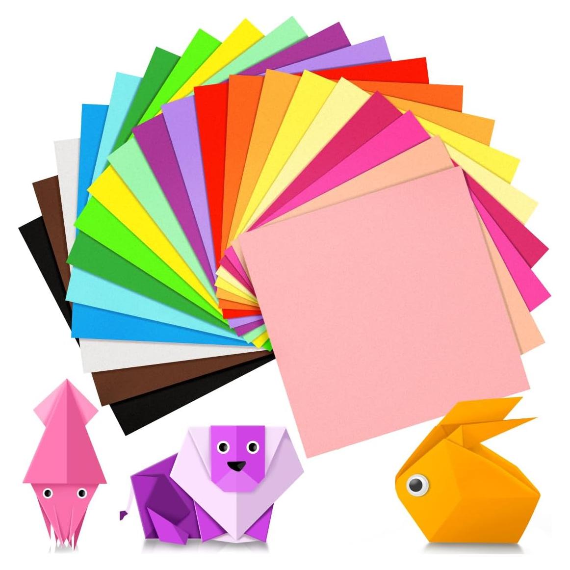 Papel de Origami IOOLEEM 200 Hojas 20 Colores 15x15 cm