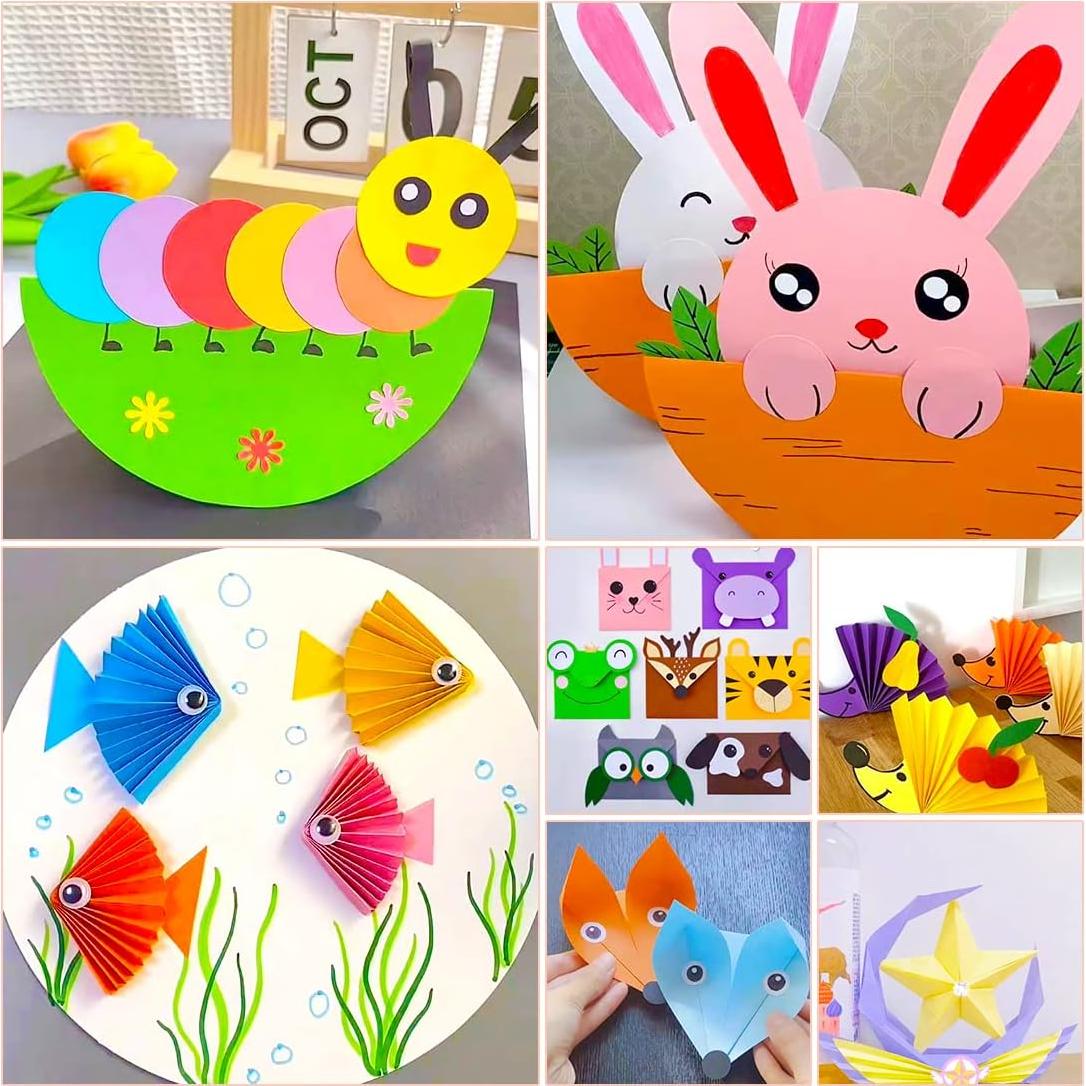 Papel de Origami IOOLEEM 200 Hojas 20 Colores 15x15 cm