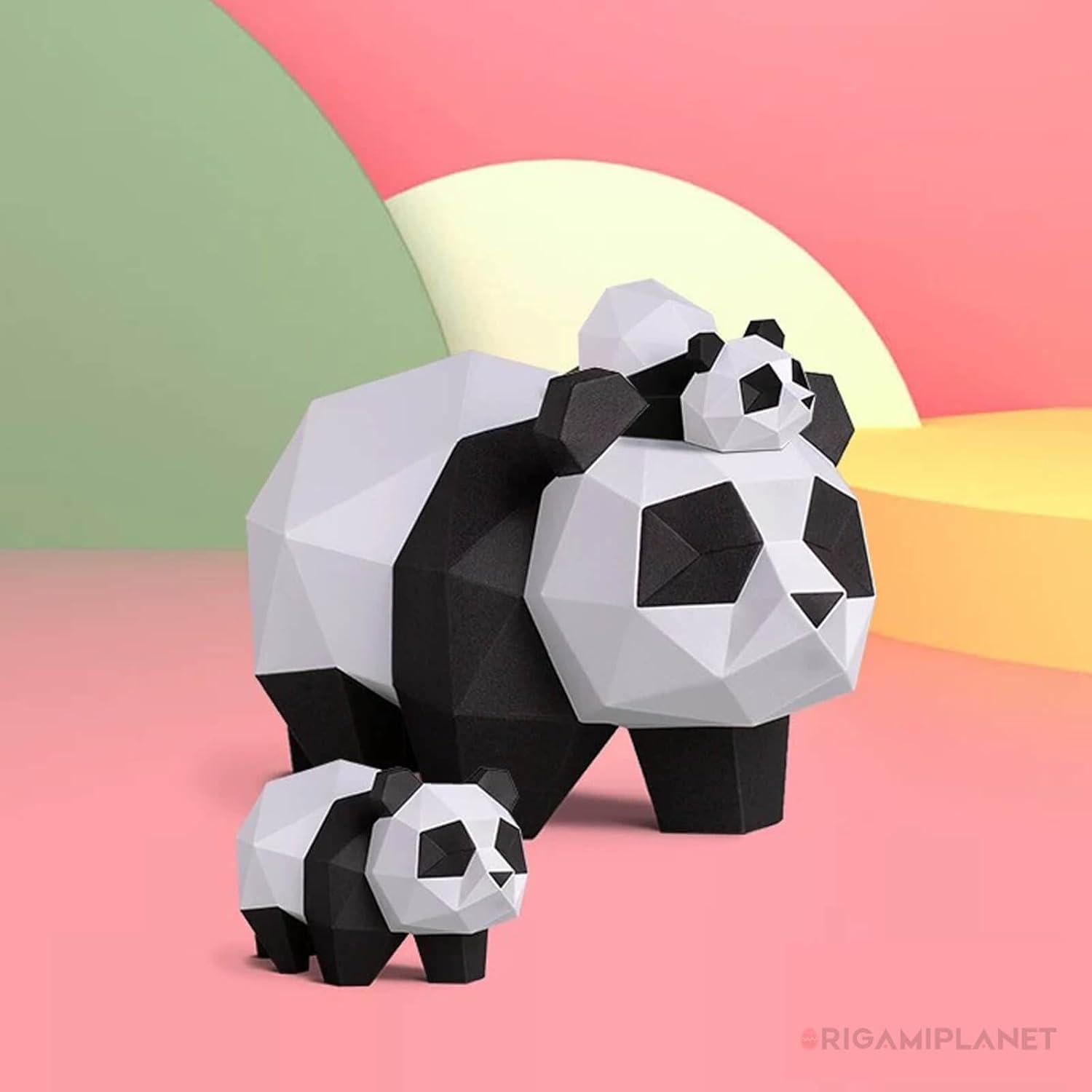 Kit de Manualidades Origami 3D Panda Hanhan ORIGAMIPLANET