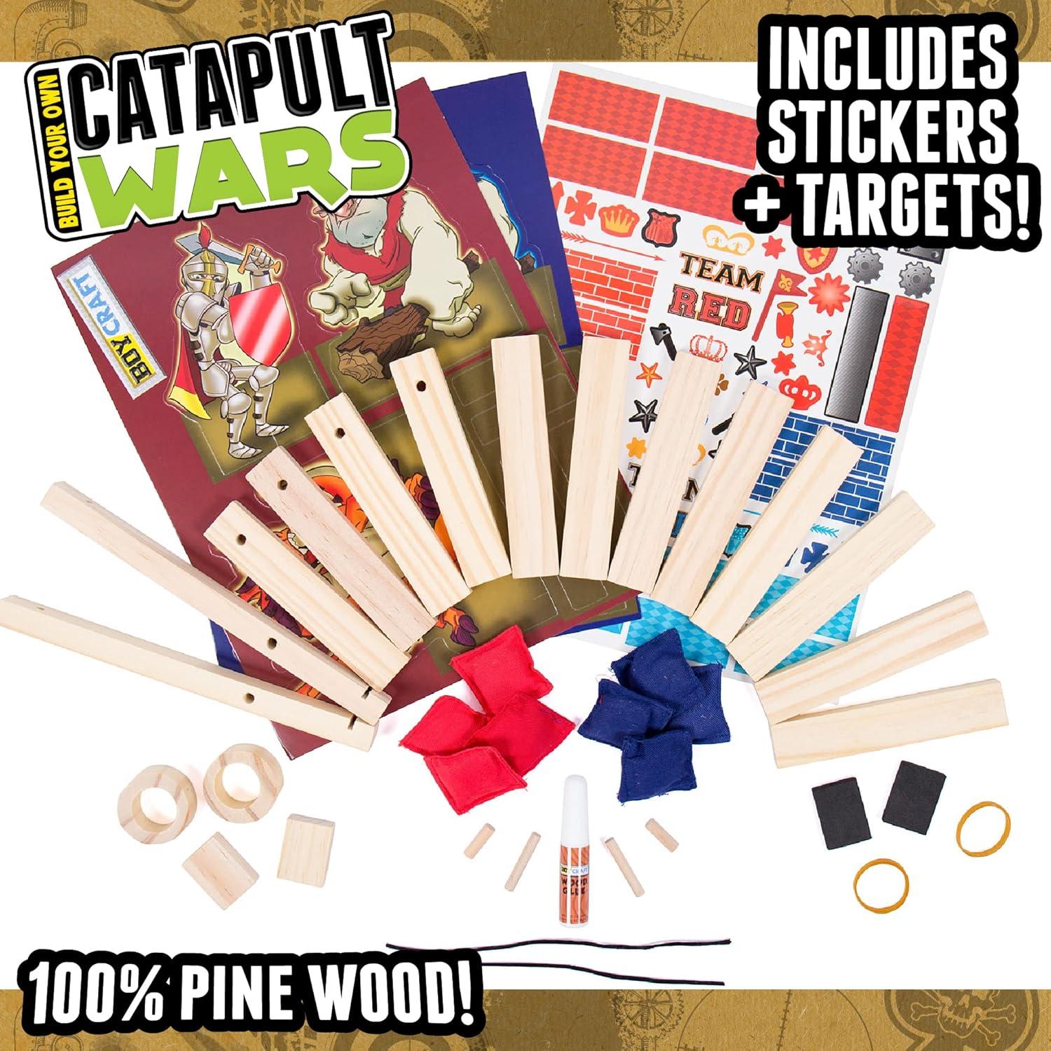 Juego de Guerras de Catapultas Boy Craft - 20 Piezas de Madera