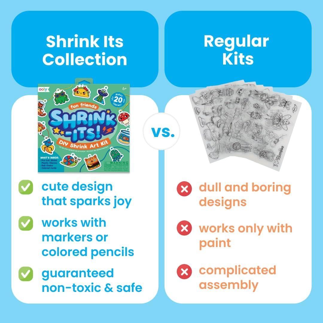 Kit de Arte que Se Encoge Ooly Cute Crew 28 Piezas DIY