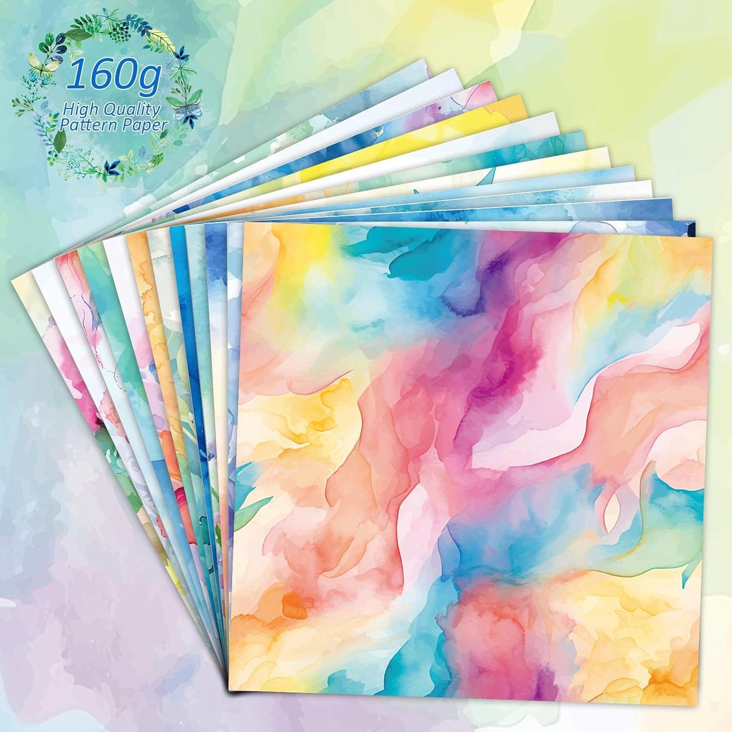 Konsait Papel de Scrapbook Floral Acuarela 30x30cm 24 Hojas