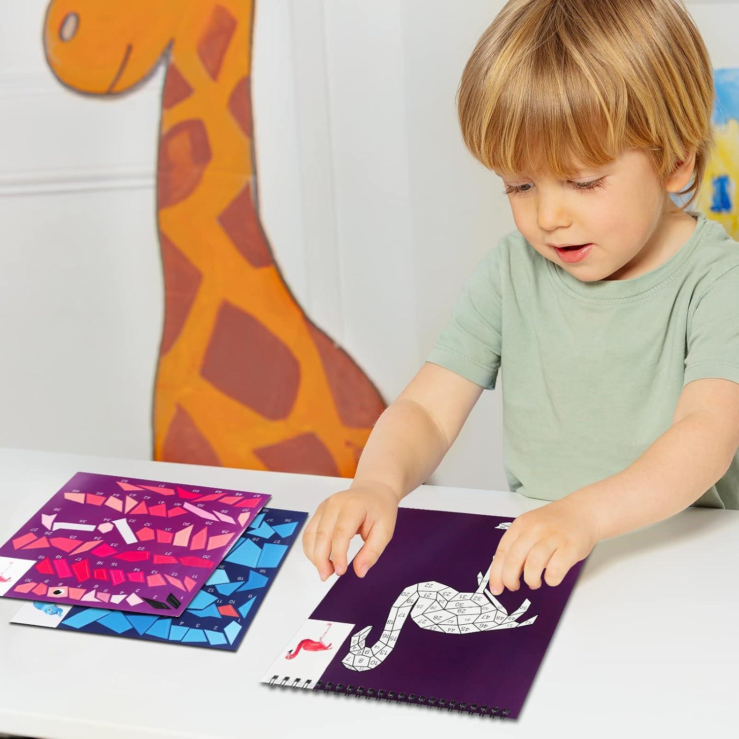 2 Libros de Stickers para Niños TPQKA Océano y Animales