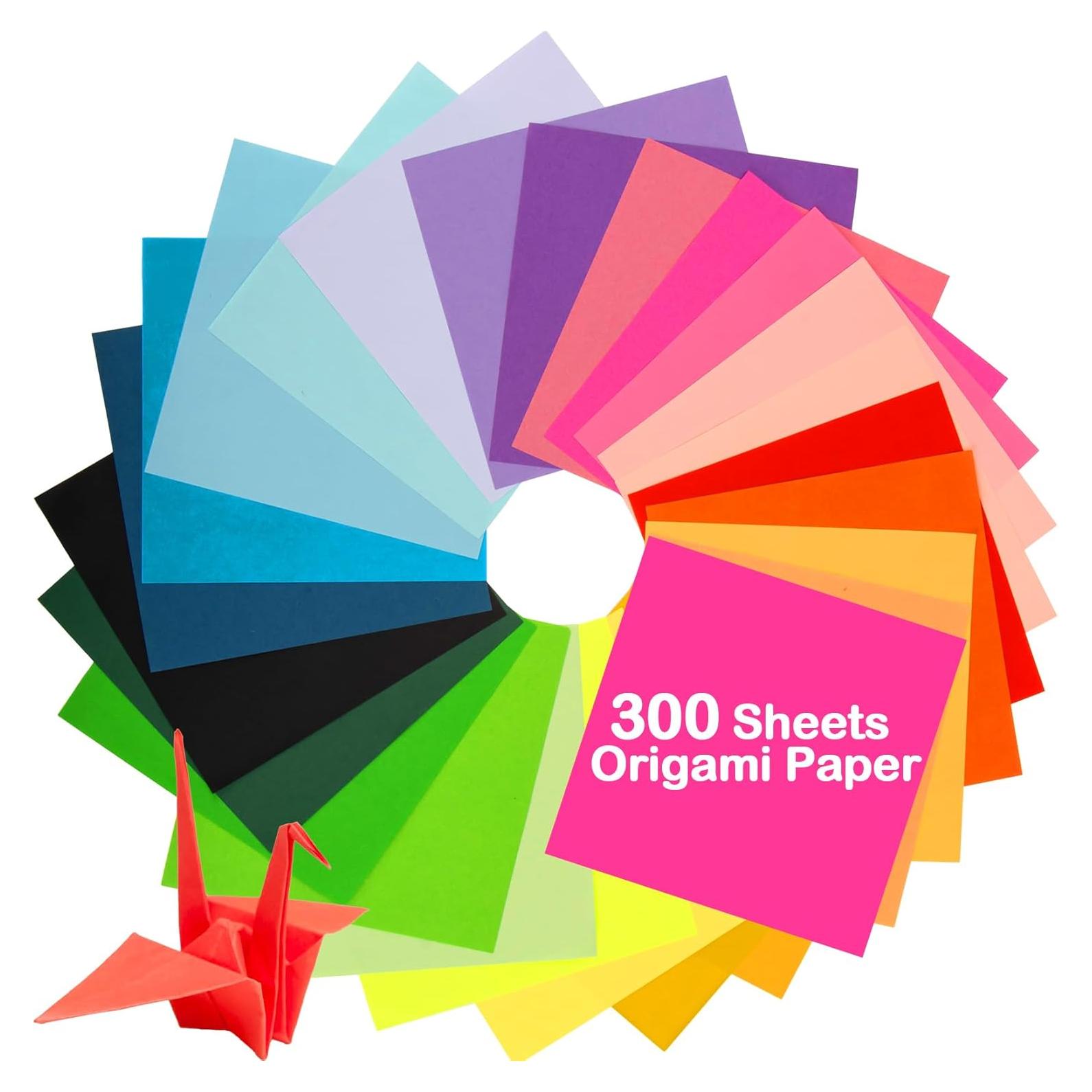 Kit de Papel de Origami MAQIHAN 300 Hojas 15.24 cm Doble Cara