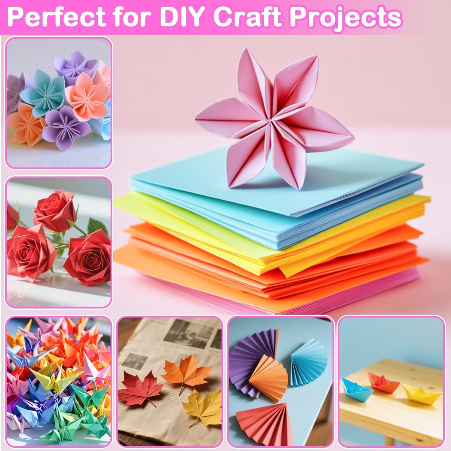 Kit de Papel de Origami MAQIHAN 300 Hojas 15.24 cm Doble Cara