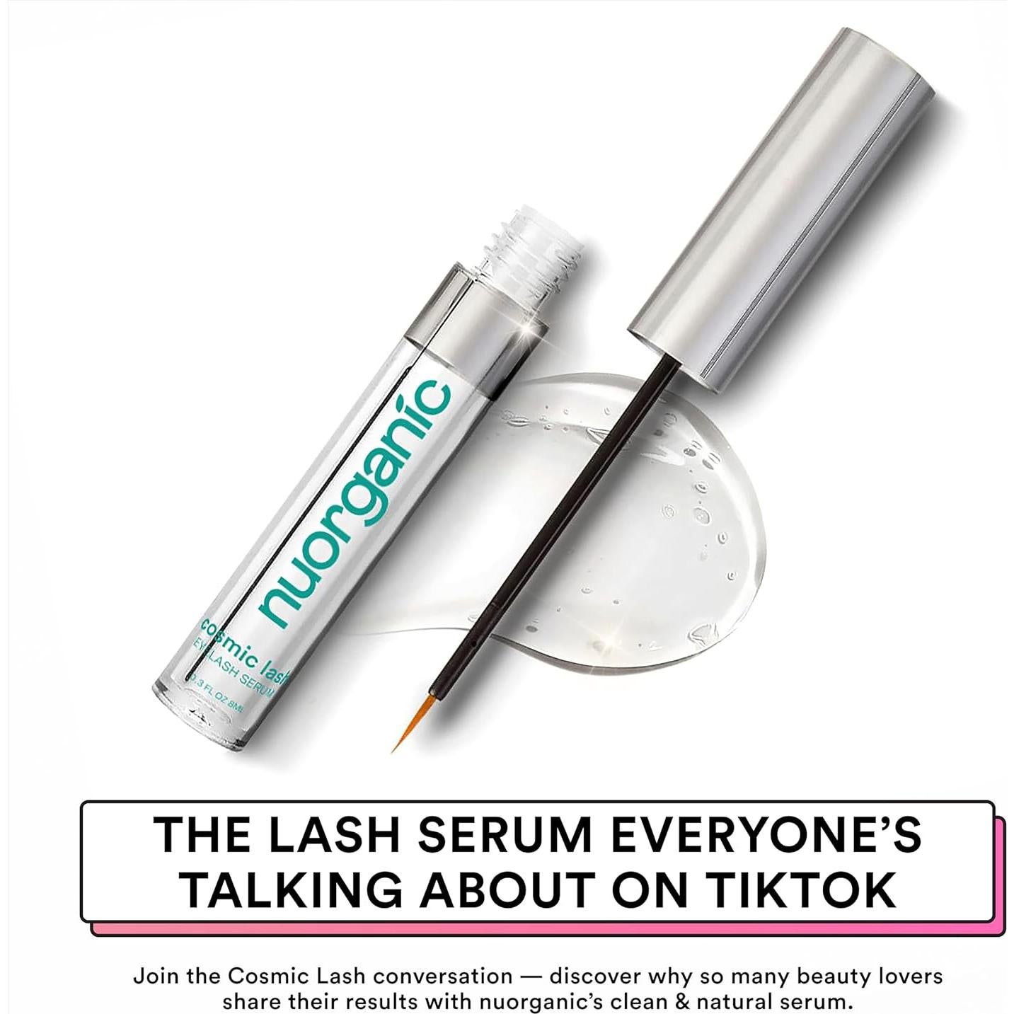 Suero para Pestañas NuOrganic 8ml | Crecimiento Natural Sin Prostaglandinas