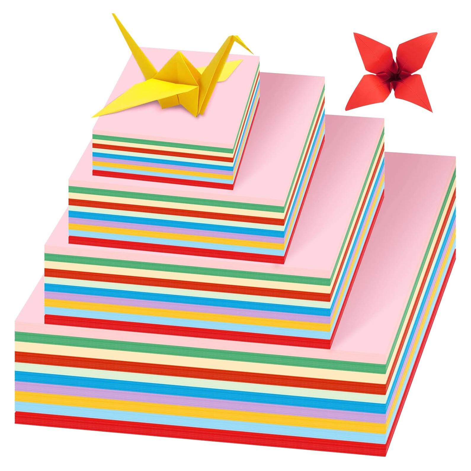 Papel Origami Sinmoe 2300 Hojas 4 Tamaños Colores Vivos