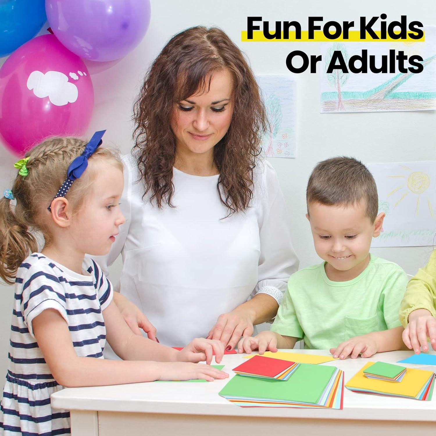 Papel Origami Sinmoe 2300 Hojas 4 Tamaños Colores Vivos