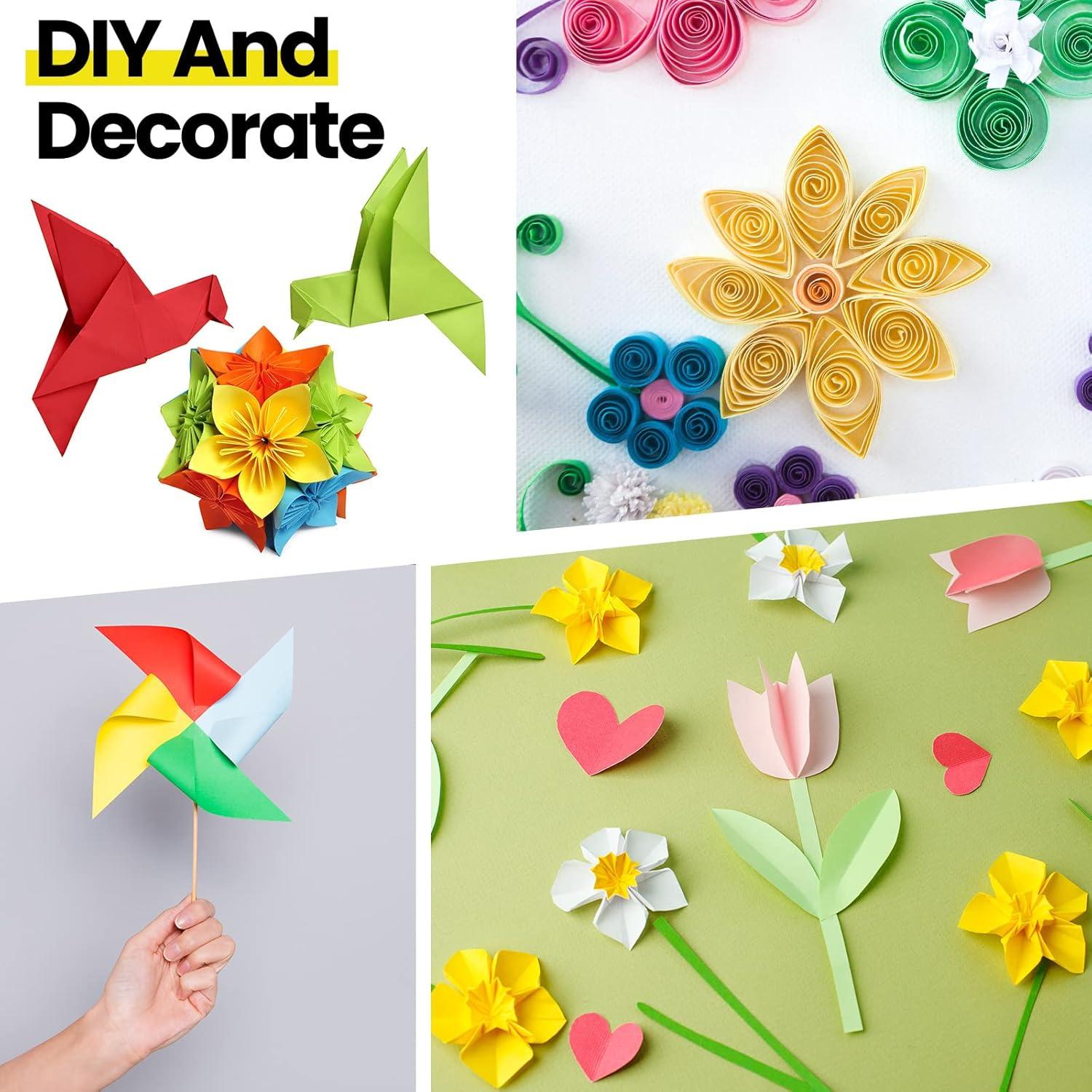 Papel Origami Sinmoe 2300 Hojas 4 Tamaños Colores Vivos