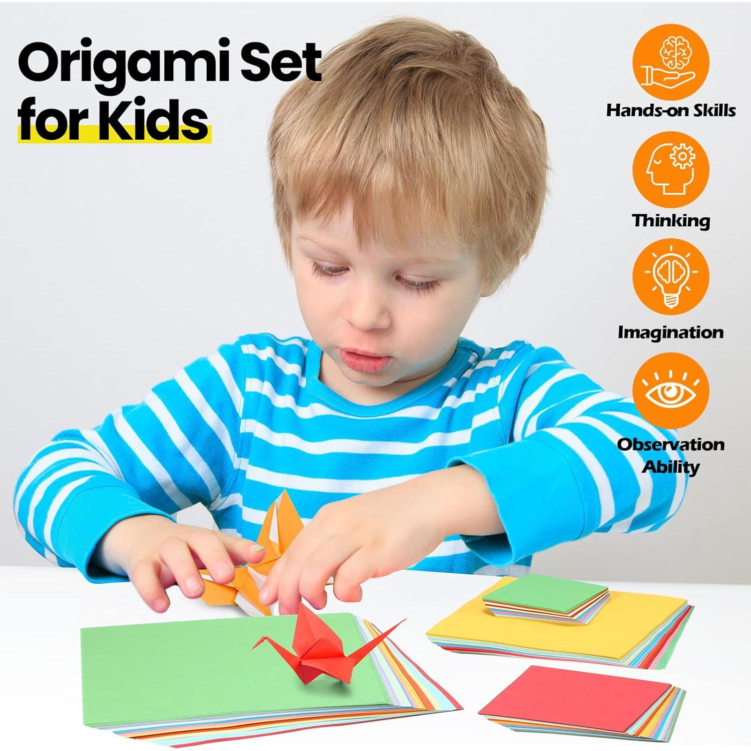 Papel Origami Sinmoe 2300 Hojas 4 Tamaños Colores Vivos