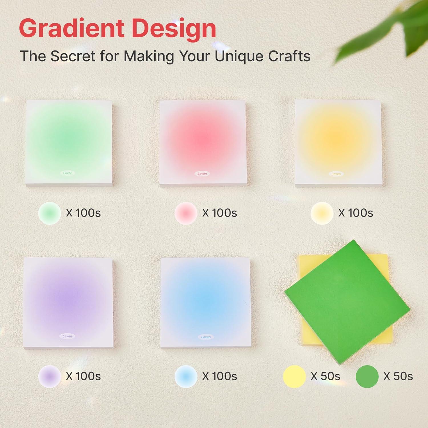 Papel Origami Leven 600 Hojas Colores Degradé 8x8 cm