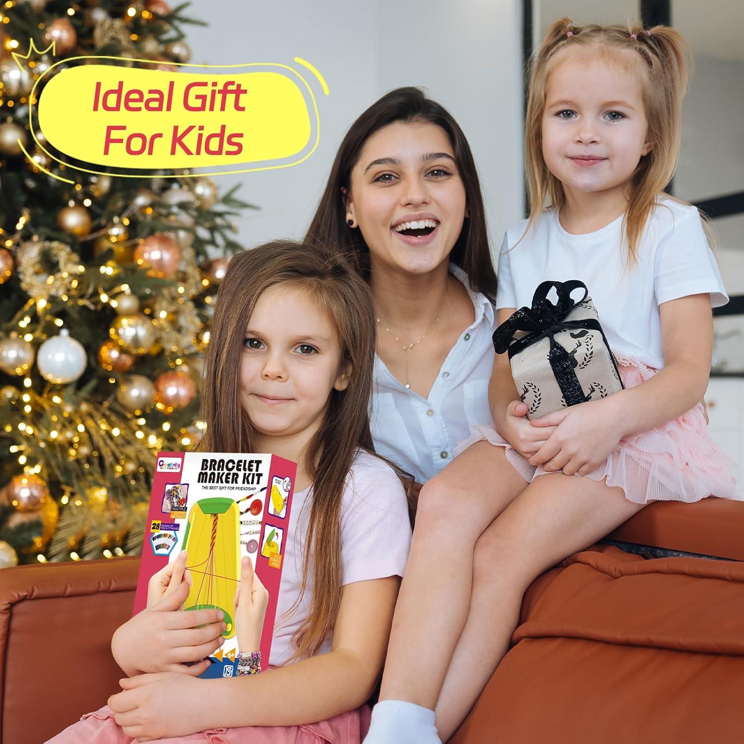 Kit de Fabricación de Pulseras de Amistad Maynacs Rosa 28 Hilos