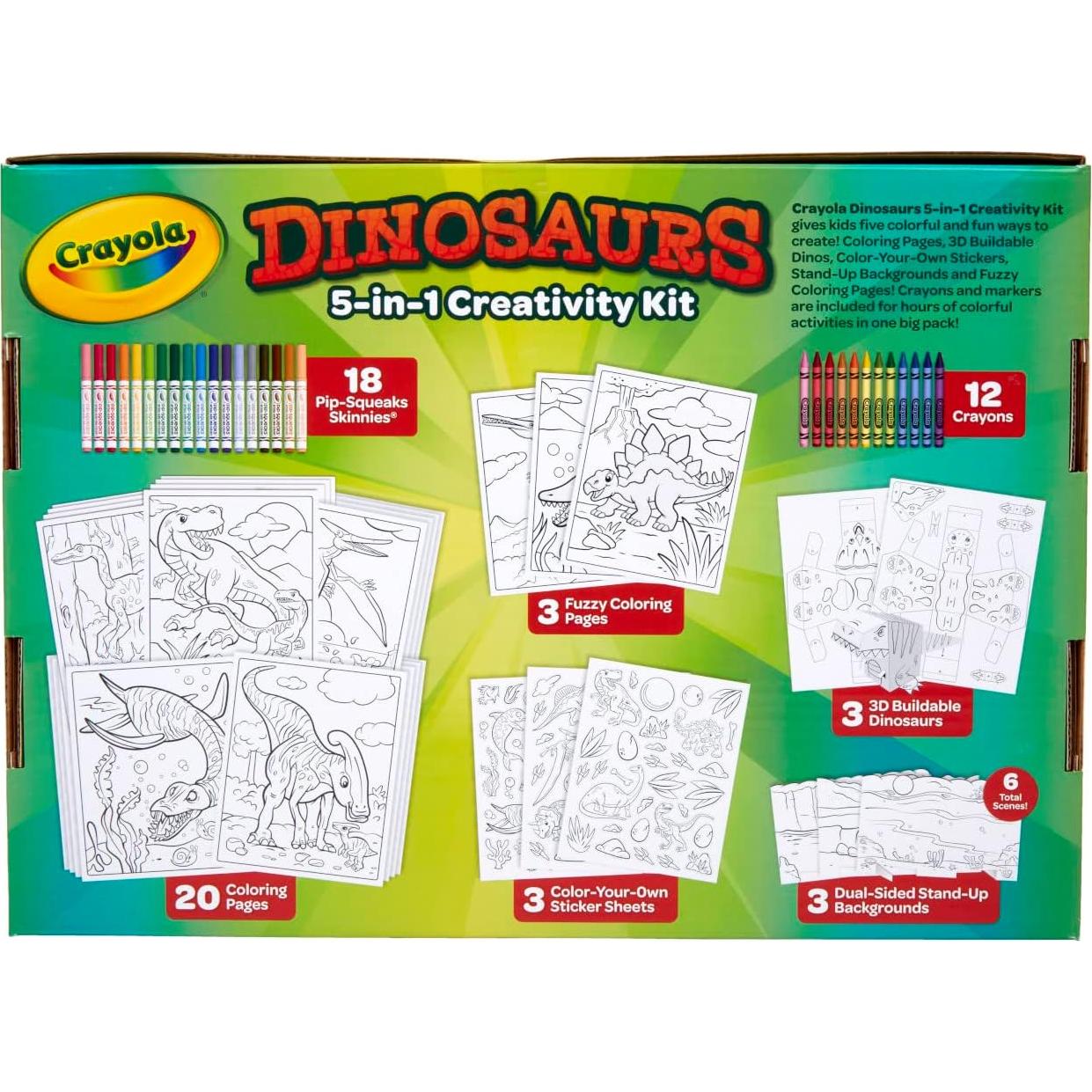 Kit de Arte Crayola Dinosaurio 5-en-1 para Niños 4+