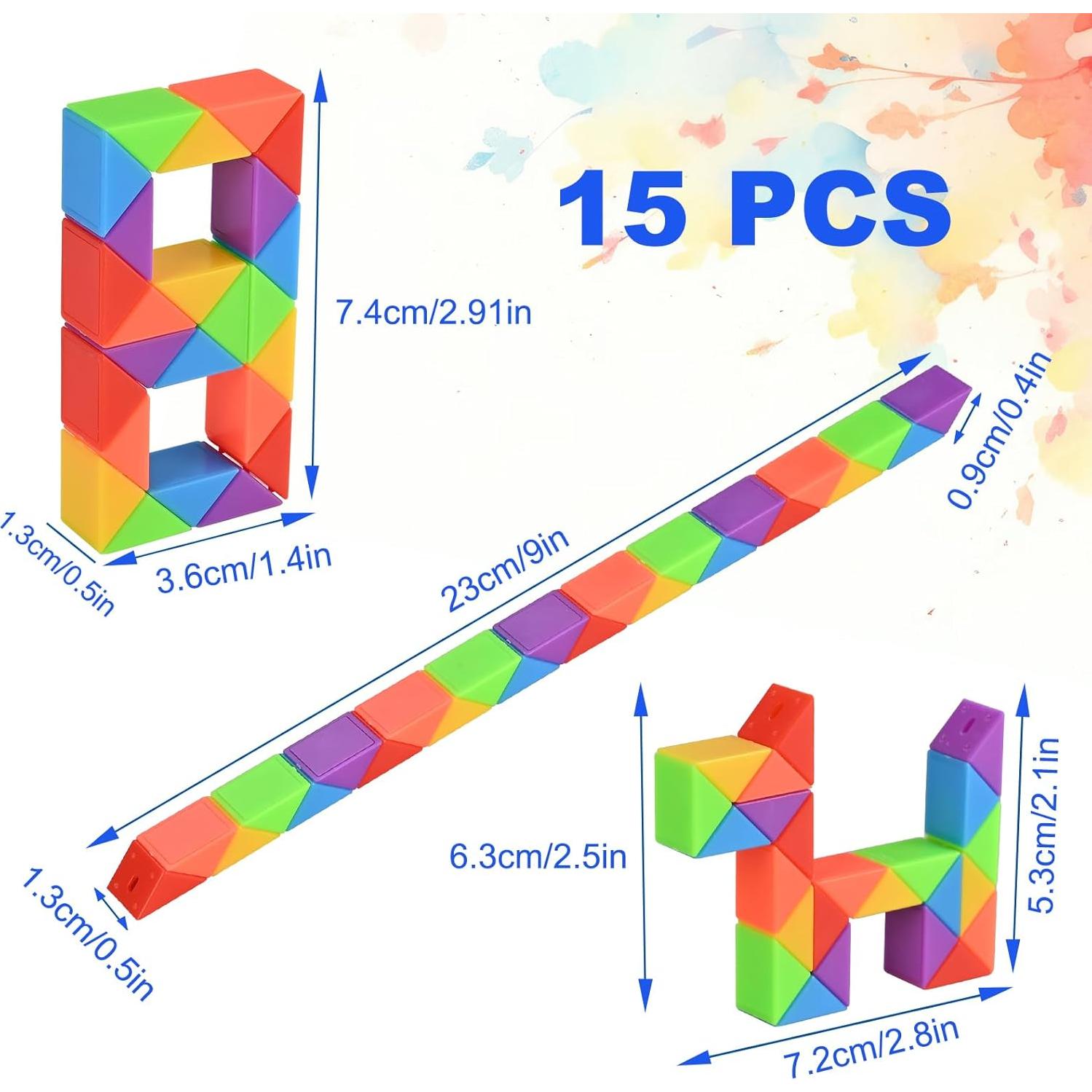 GOLDGE Paquete de 24 Mini Cubos Rompecabezas Antiestrés 3D