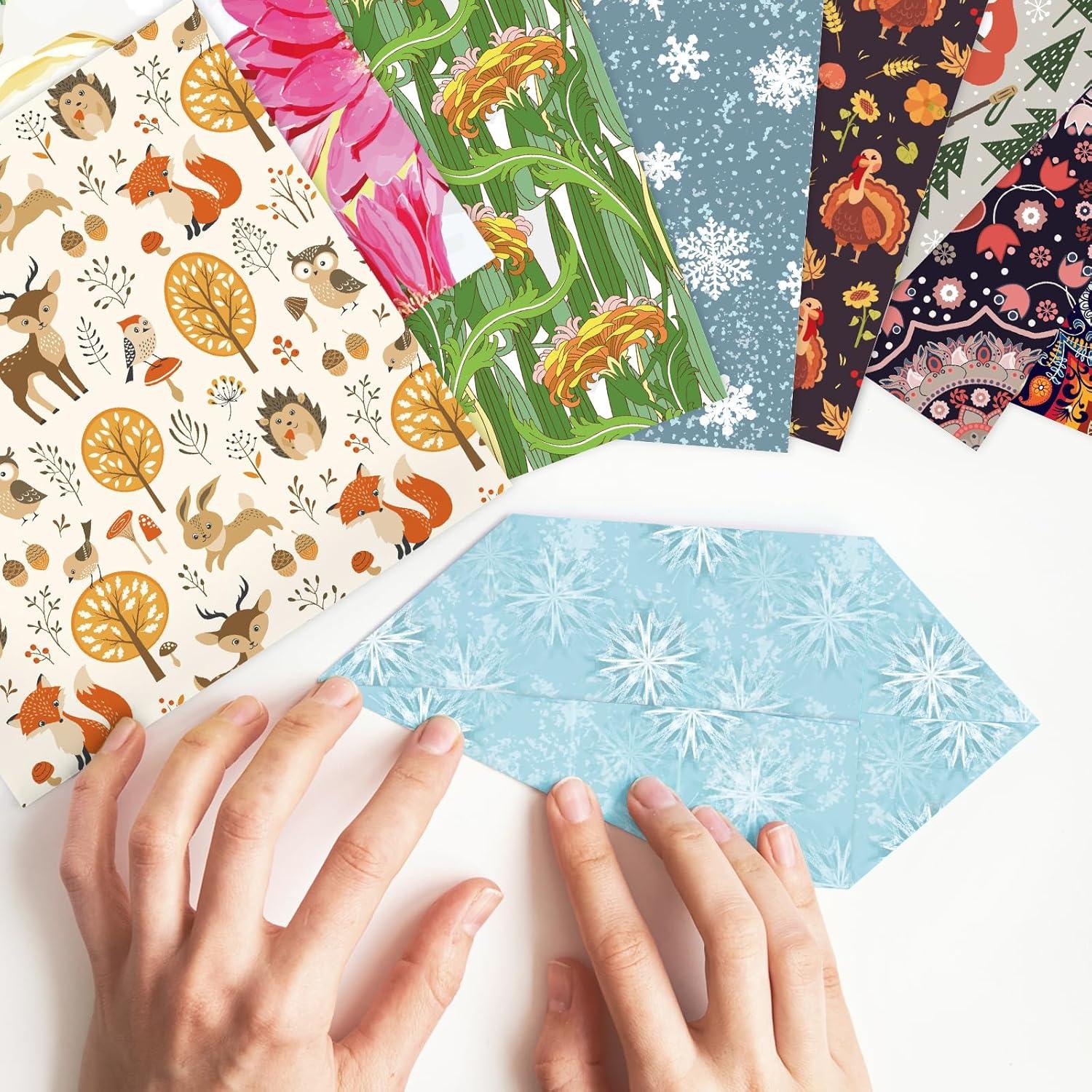 Kit de Papel Origami 15x15 cm 150 Hojas Doble Cara Chiyo