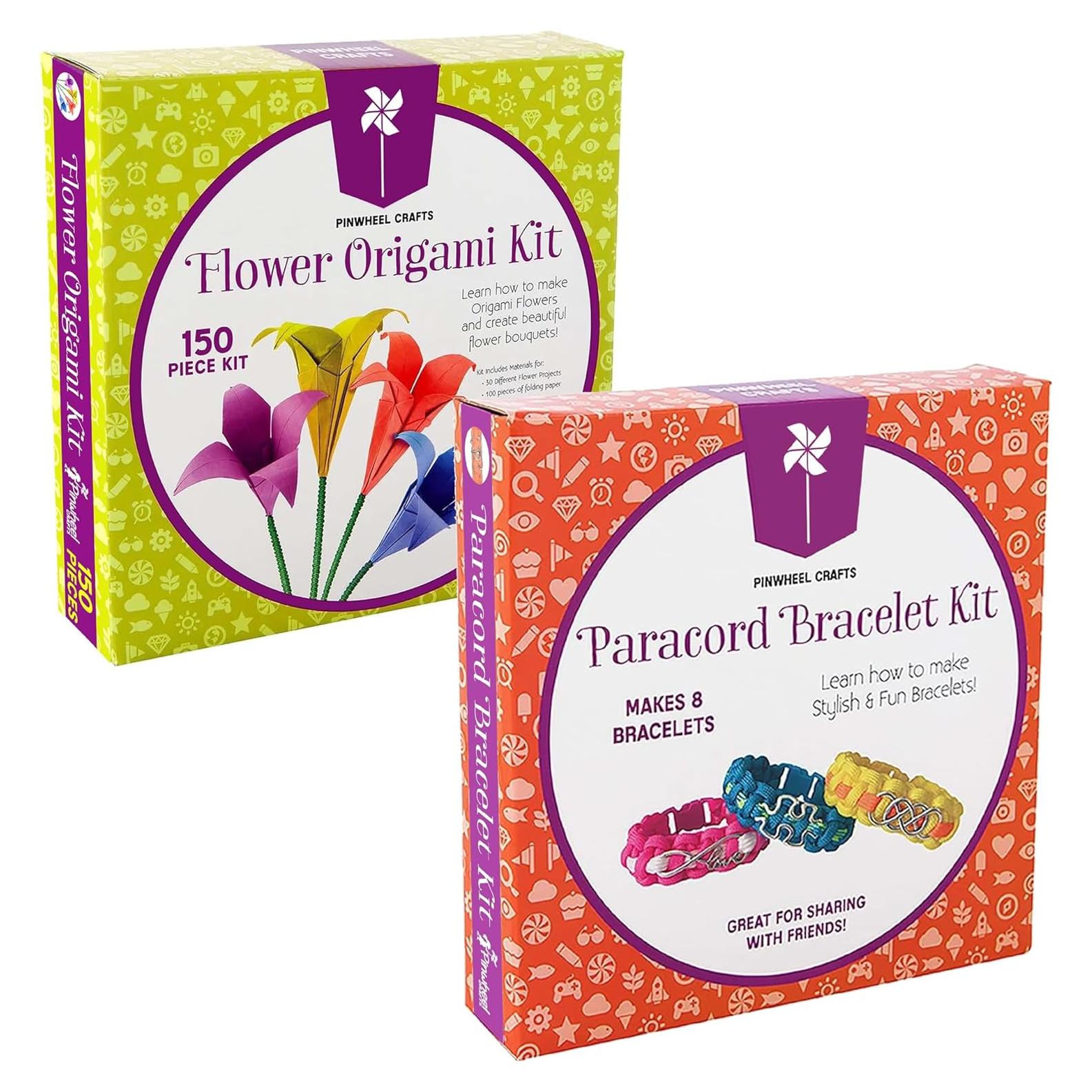 Kit de Manualidades DIY Pinwheel Crafts: Origami y Pulseras