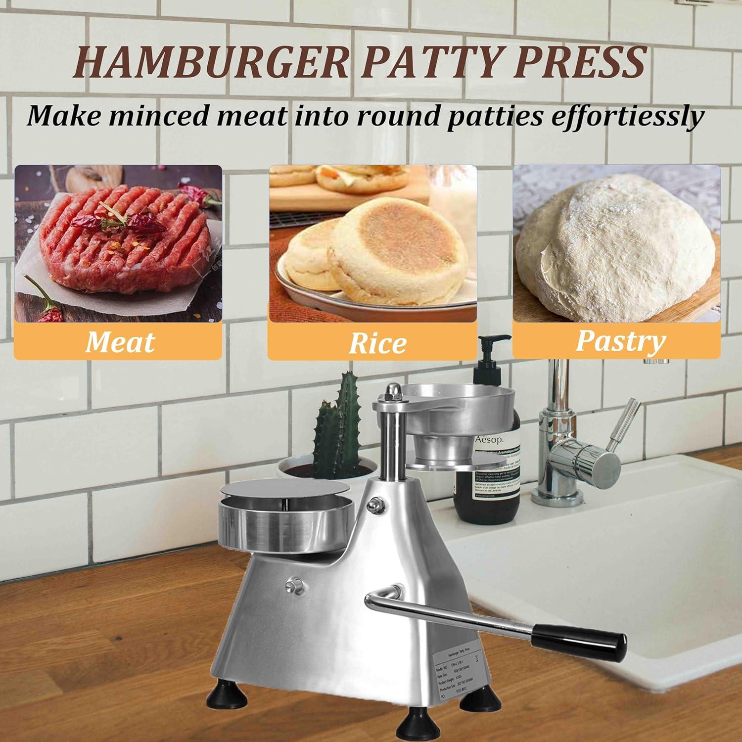 Prensa de Hamburguesas JOHAKYU 3 en 1 Acero Inoxidable 10-15 cm