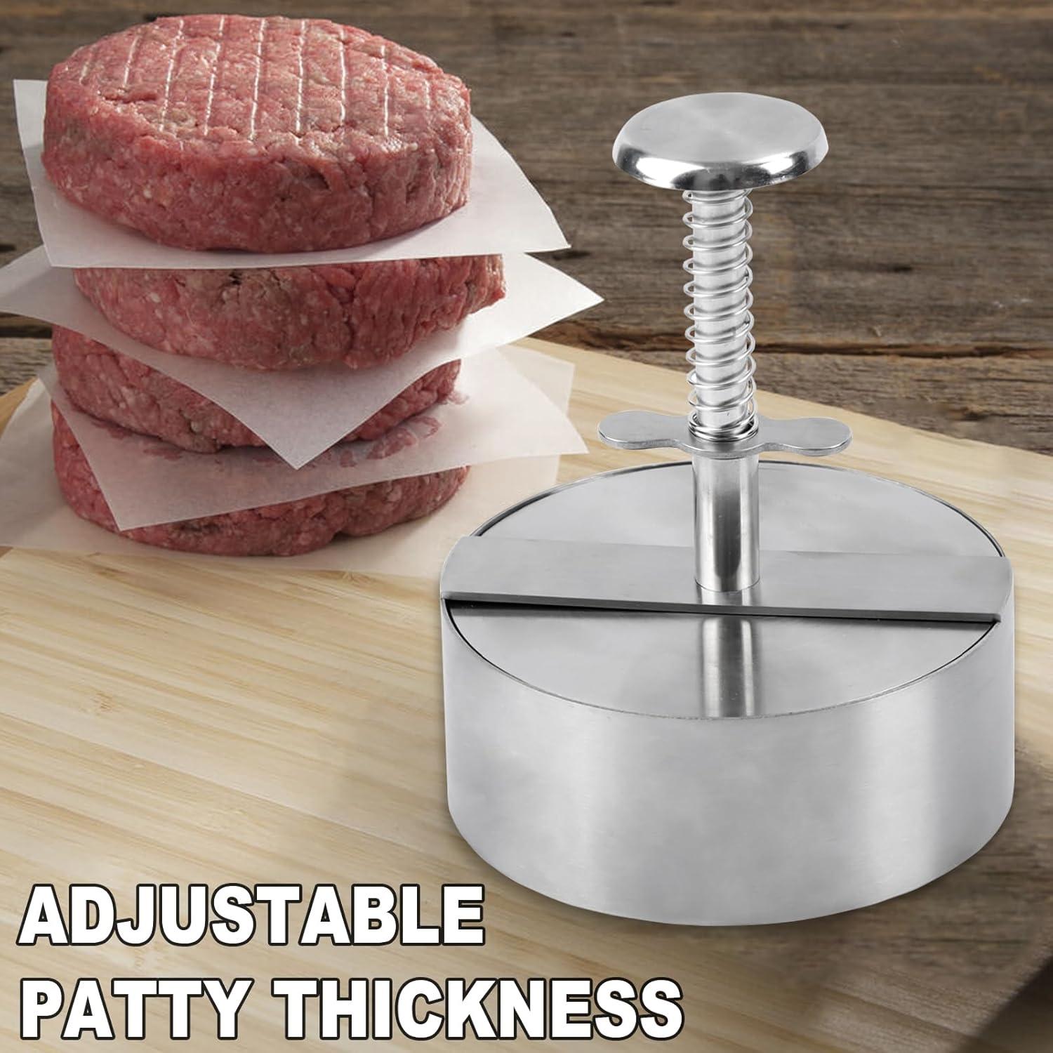 Prensa de Hamburguesas KAYCROWN Acero Inoxidable Ajustable 14.3cm