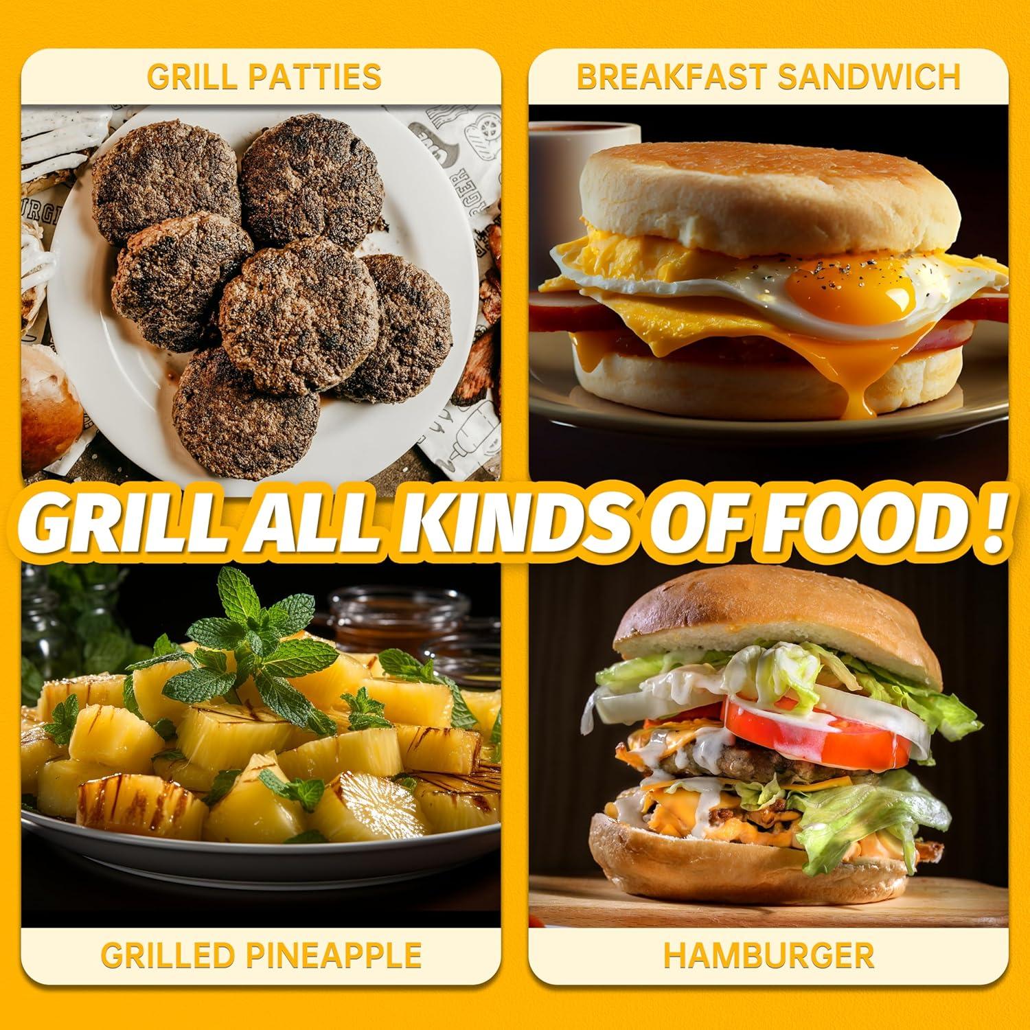 Hacedor de Grill Mini Doble FineMade 750W Acero Inoxidable