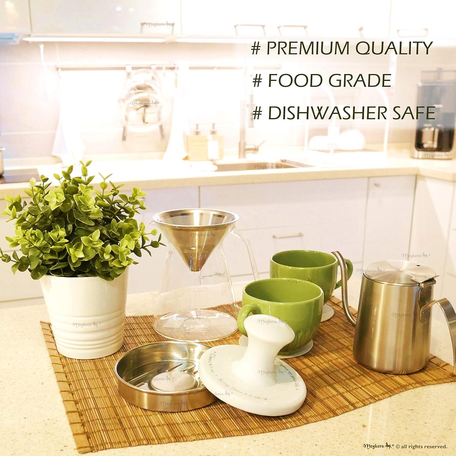 Prensa de Hamburguesas Meykers 5" Acero Inoxidable con 100 Papeles