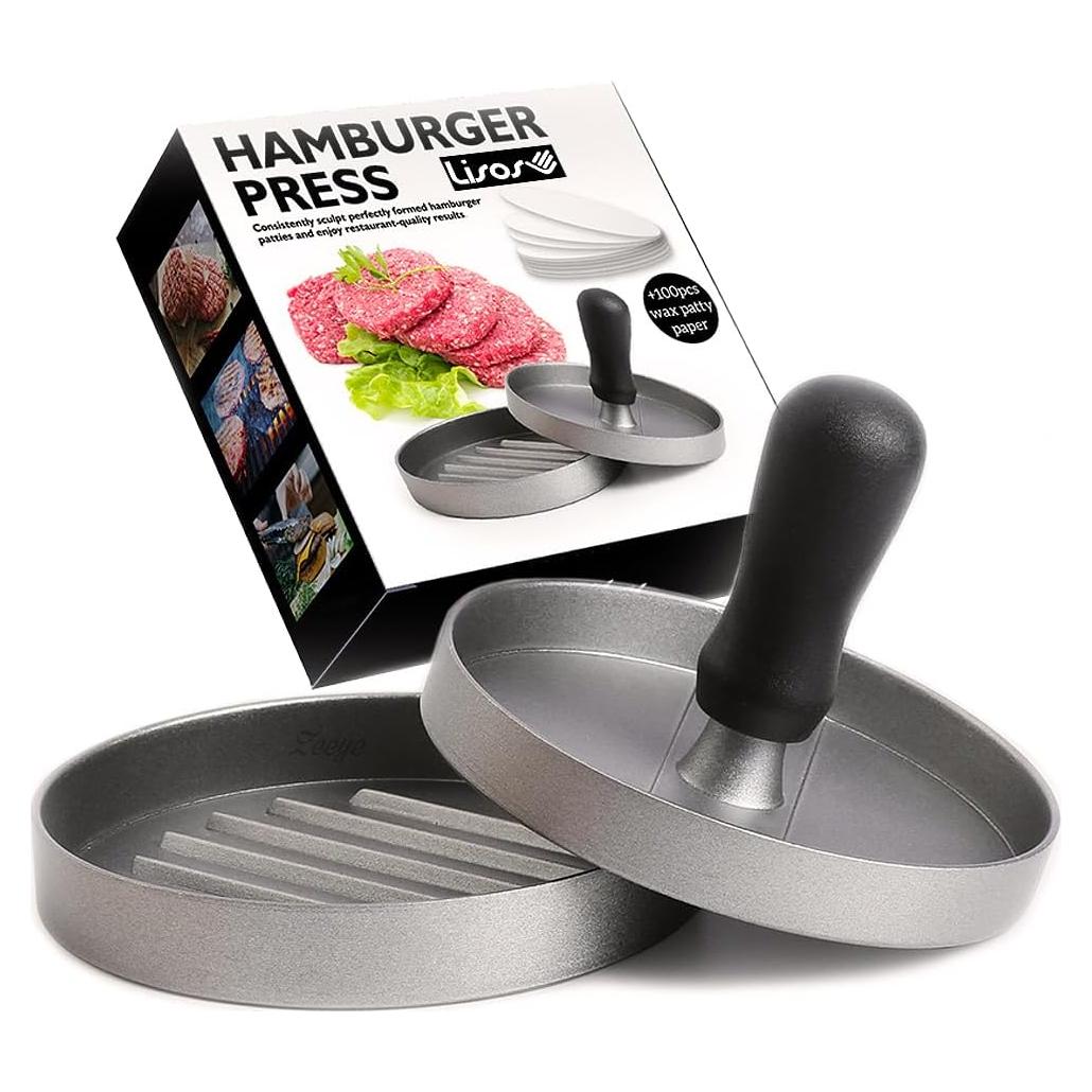 Molde para Hamburguesas Antiadherente LISOS con 100 Papeles