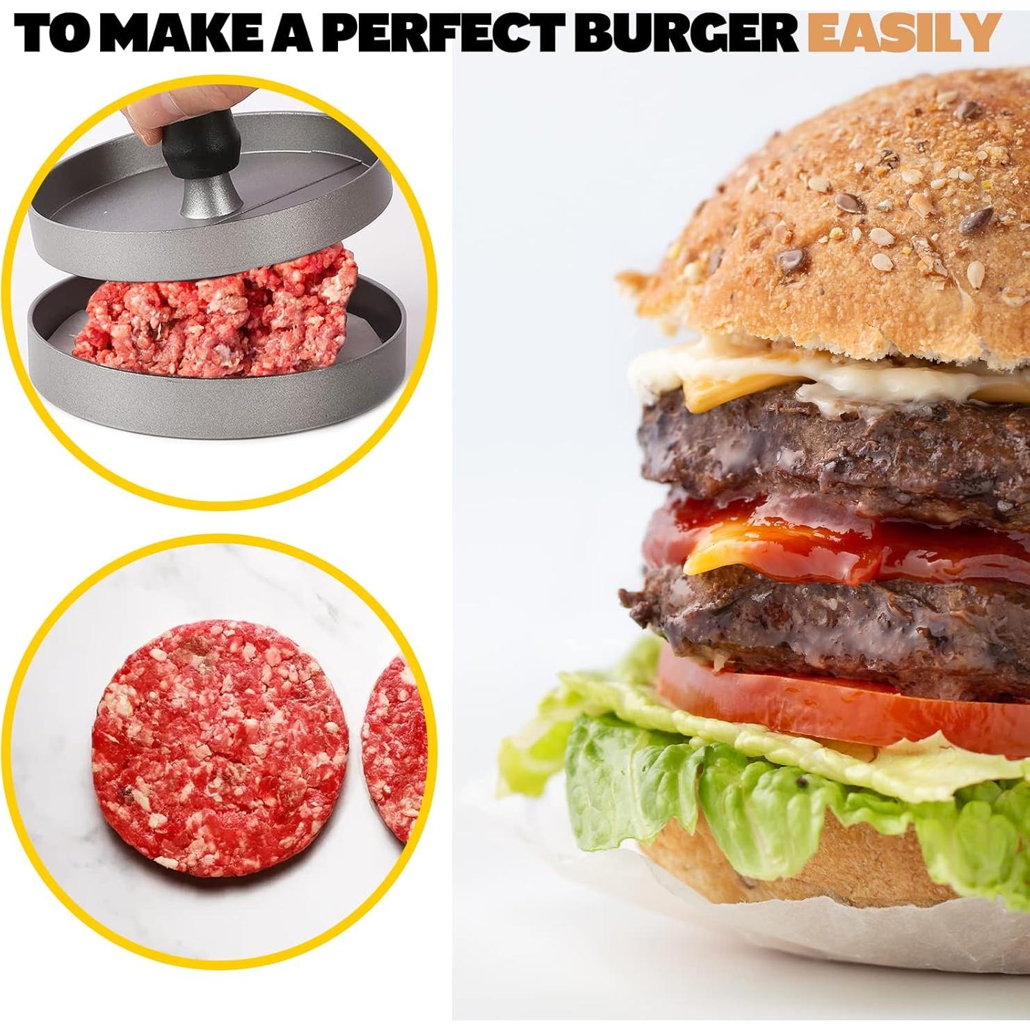 Molde para Hamburguesas Antiadherente LISOS con 100 Papeles